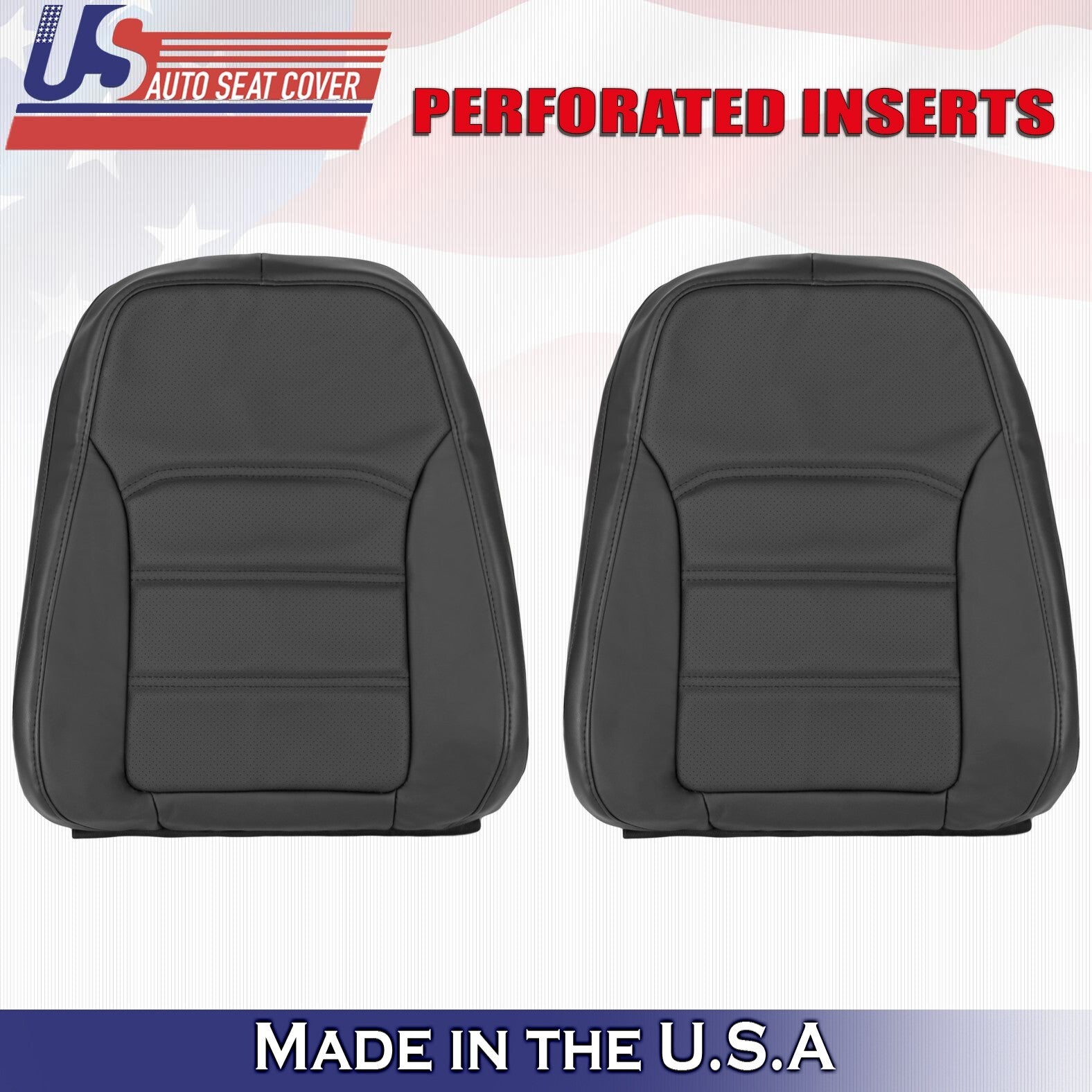 2012 to 2020 For Volkswagen Passat Driver & Passenger Tops Leather Cover Black