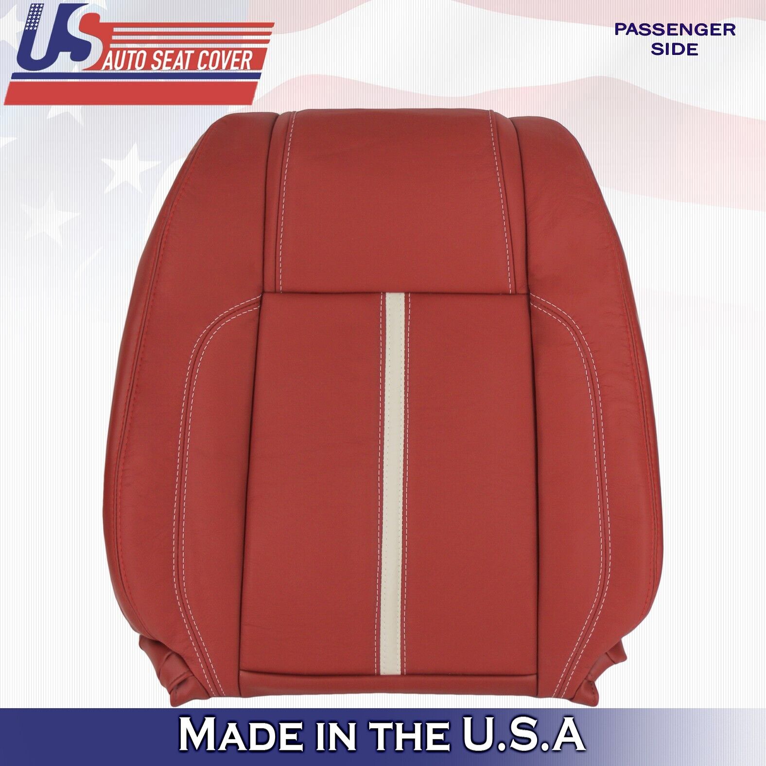 2010 2011 2012 Fits Ford Mustang Gt Coupe Passenger Top Leather Seat Cover Red
