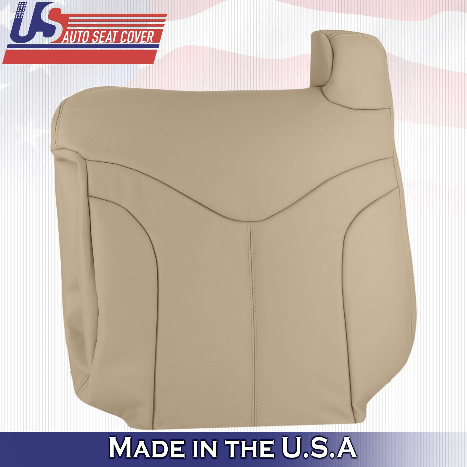1999 2000 For GMC Yukon XL SLT SLE Front Driver Top Leather Seat Cover Tan