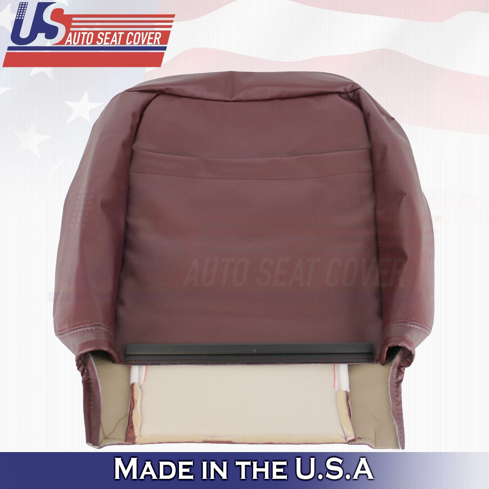 1997 1998 For Chevy Silverado 1500 2500 Driver Top & Bottom Leather Covers Red