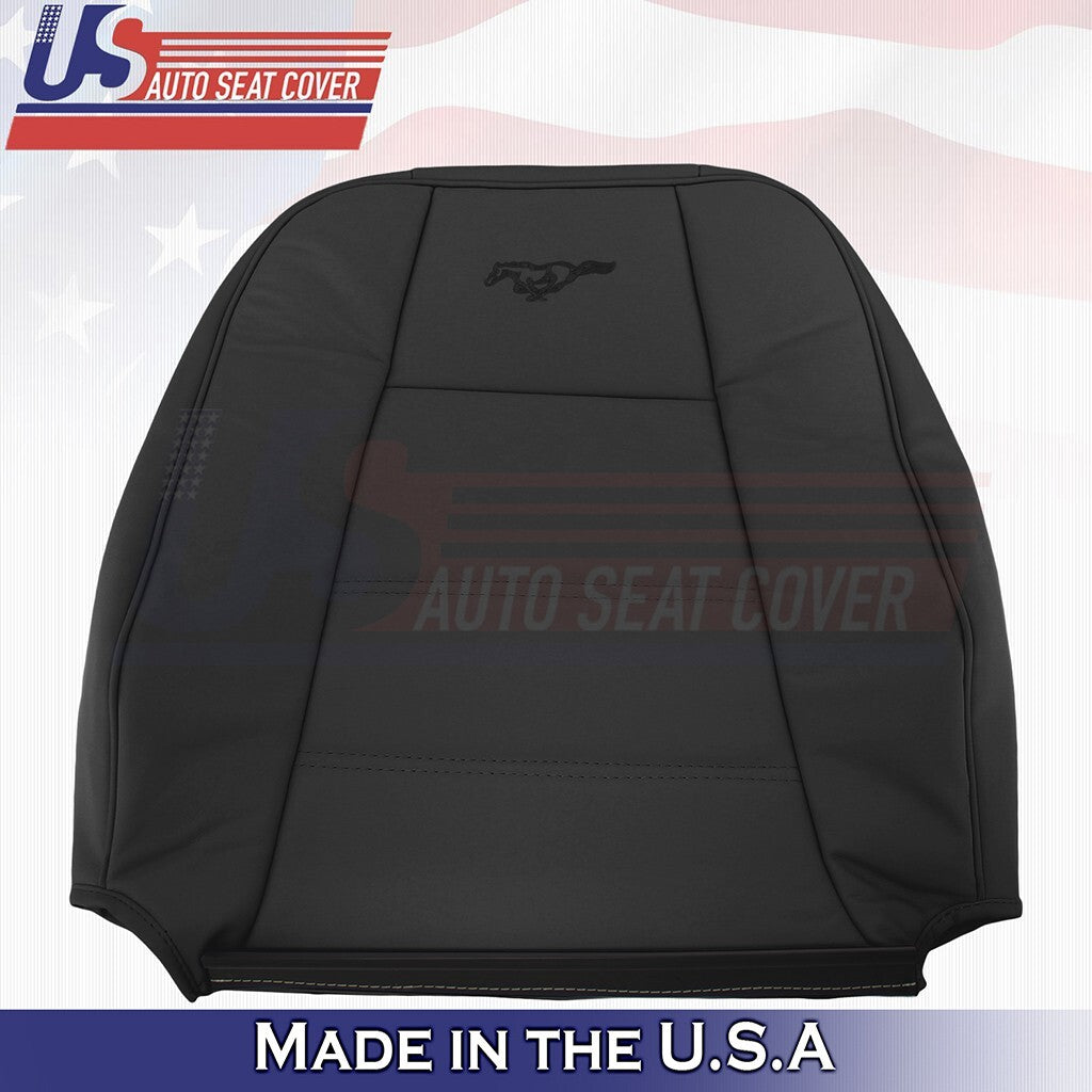 1999 to 2004 Fits Ford Mustang V6 Driver Top Genuine Leather Seat Cover Charcoal