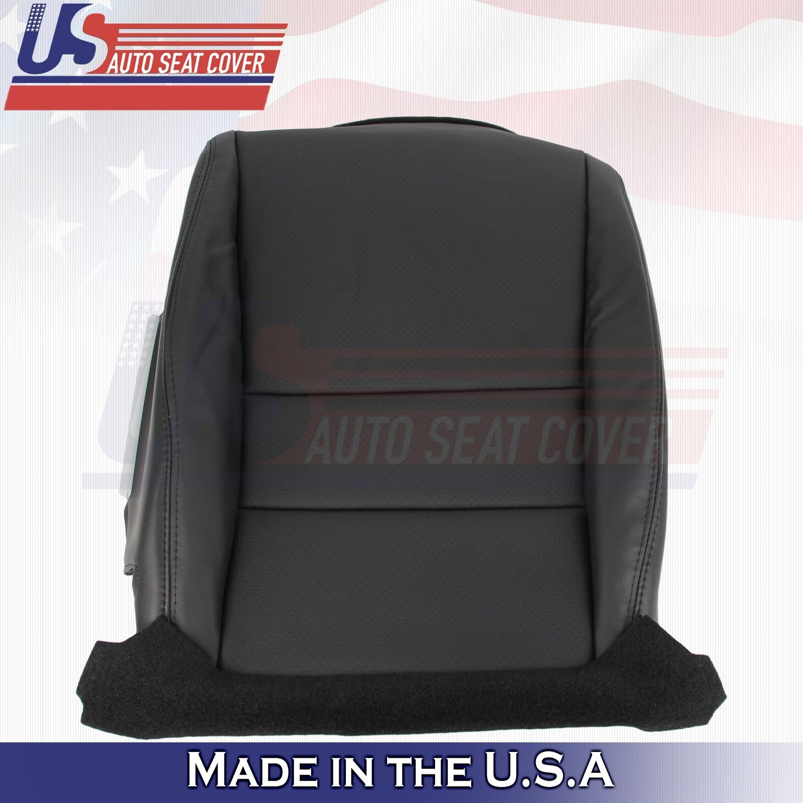 2004 to 2008 For Acura TSX Driver Bottom & Top Perforated Leather Covers Black