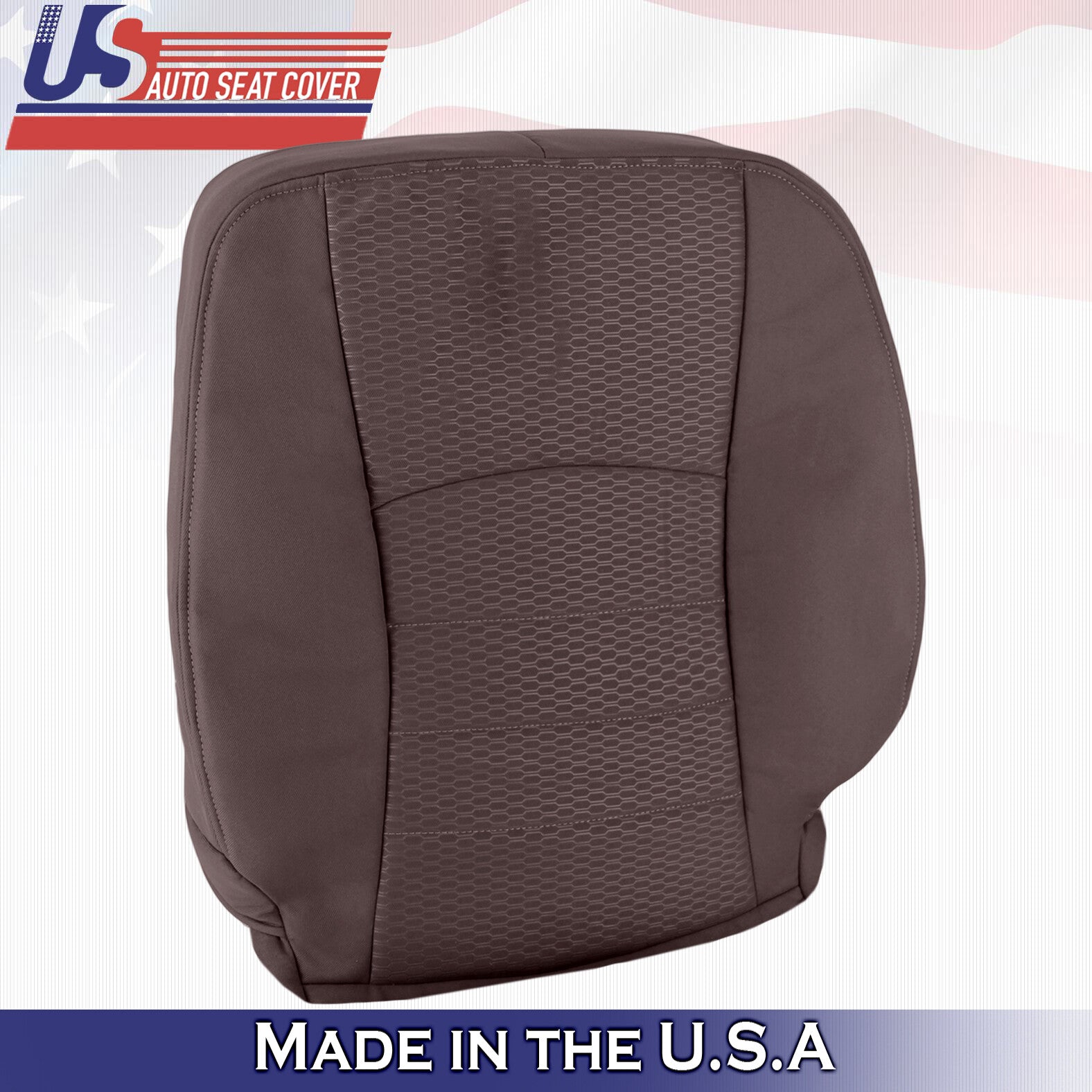 2013 to 2018 For Dodge Ram 4500 SLT Passenger Top Bottom Cloth Seat Covers Brown