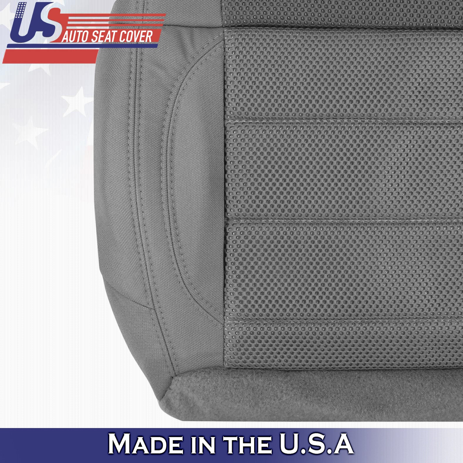 Driver & Passenger Bottom Cloth Seat Cover Gray Fits 2007 Jeep Wrangler