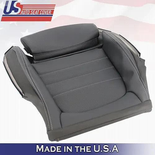 2015 to 2021 For Mercedes Benz C350 Passenger Bottom &Top Vinyl Seat Cover Black
