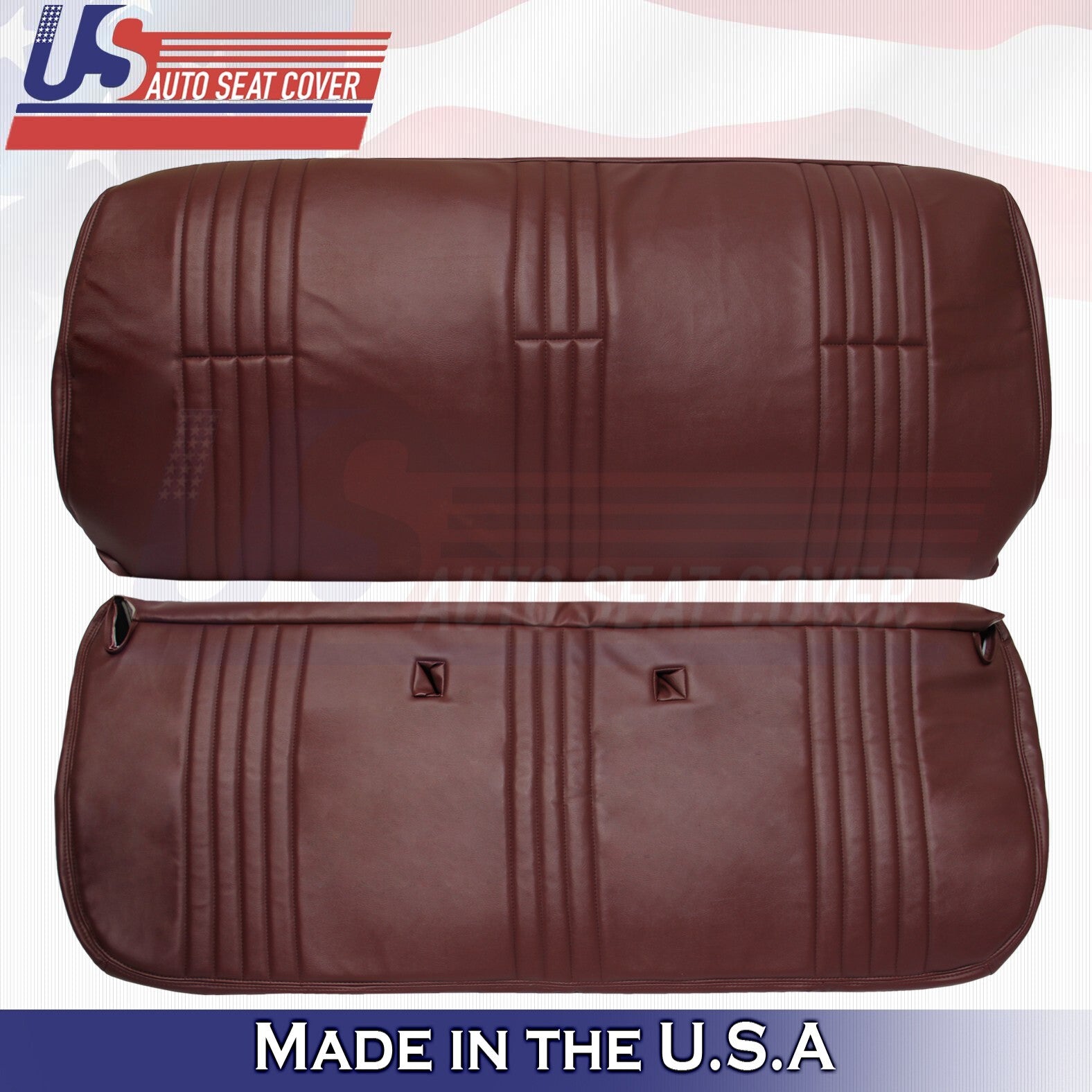 1995 For GMC Sierra C/K 1500 2500 3500 Top & Bottom Bench Vinyl Seat Covers Red