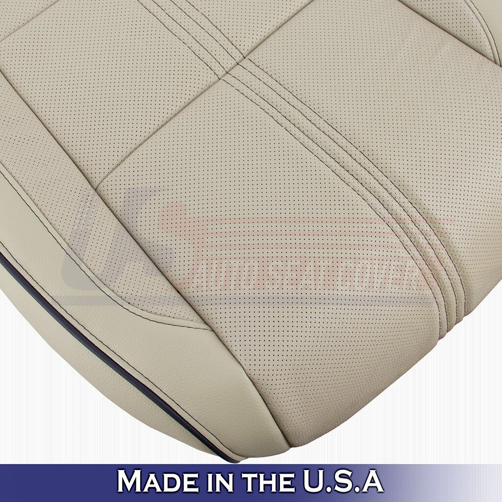 2017 to 2020 For Acura MDX Driver Bottom w/ Perforated Leather Seat Cover Tan