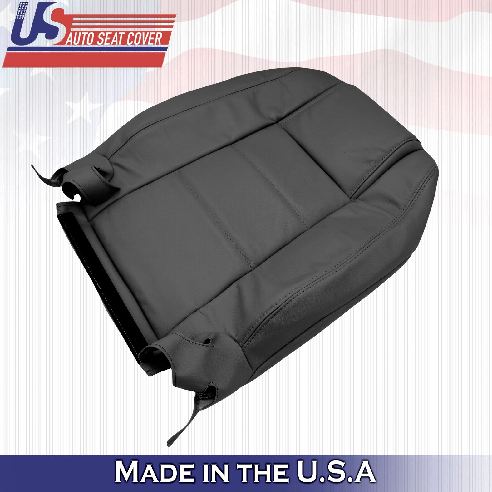2005 to 2009 For Ford Mustang V6 Passenger Top & Bottom Leather Covers in Black