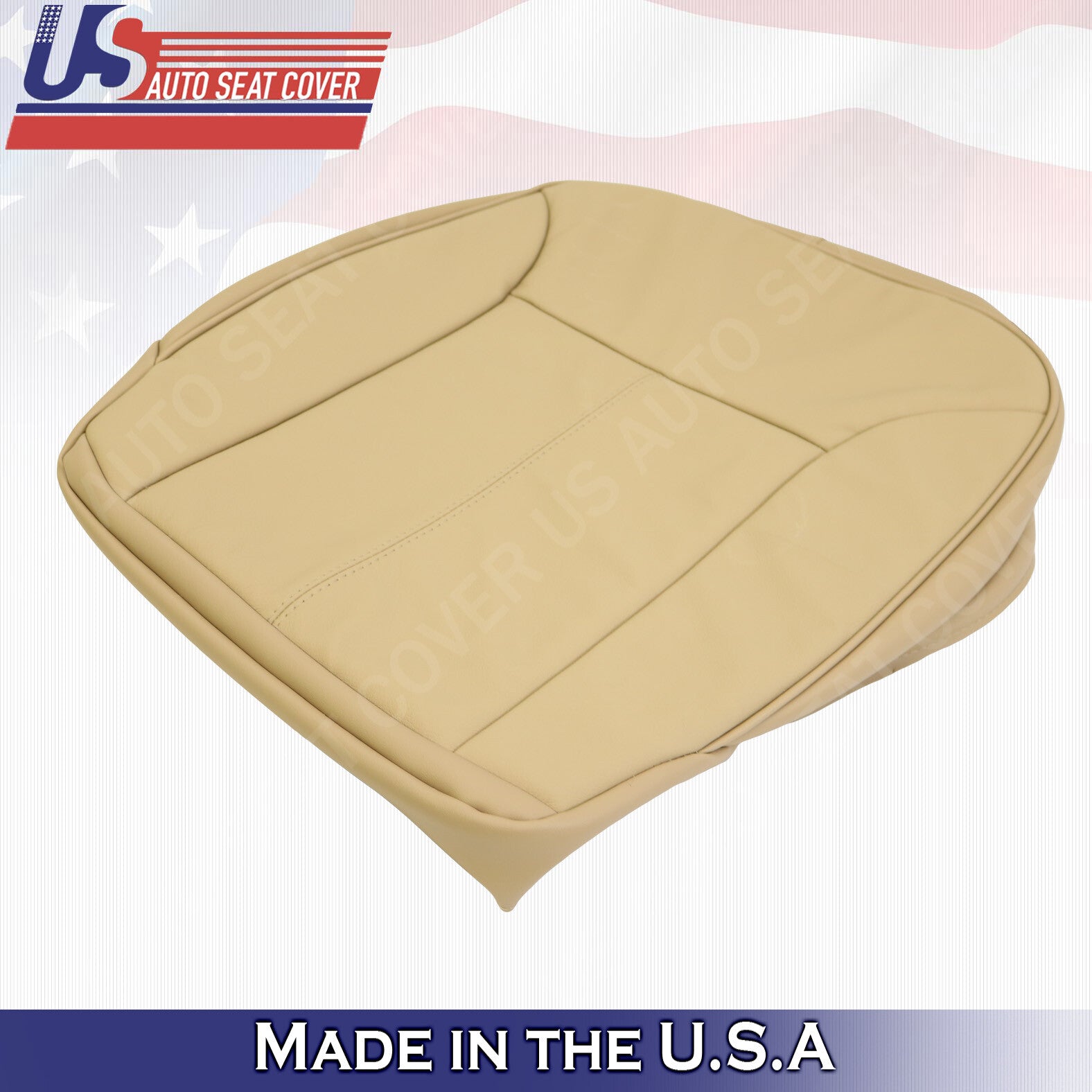 2010 2011 2012 Fits Mercedes Benz GL Passenger Bottom Leather Seat Cover Tan