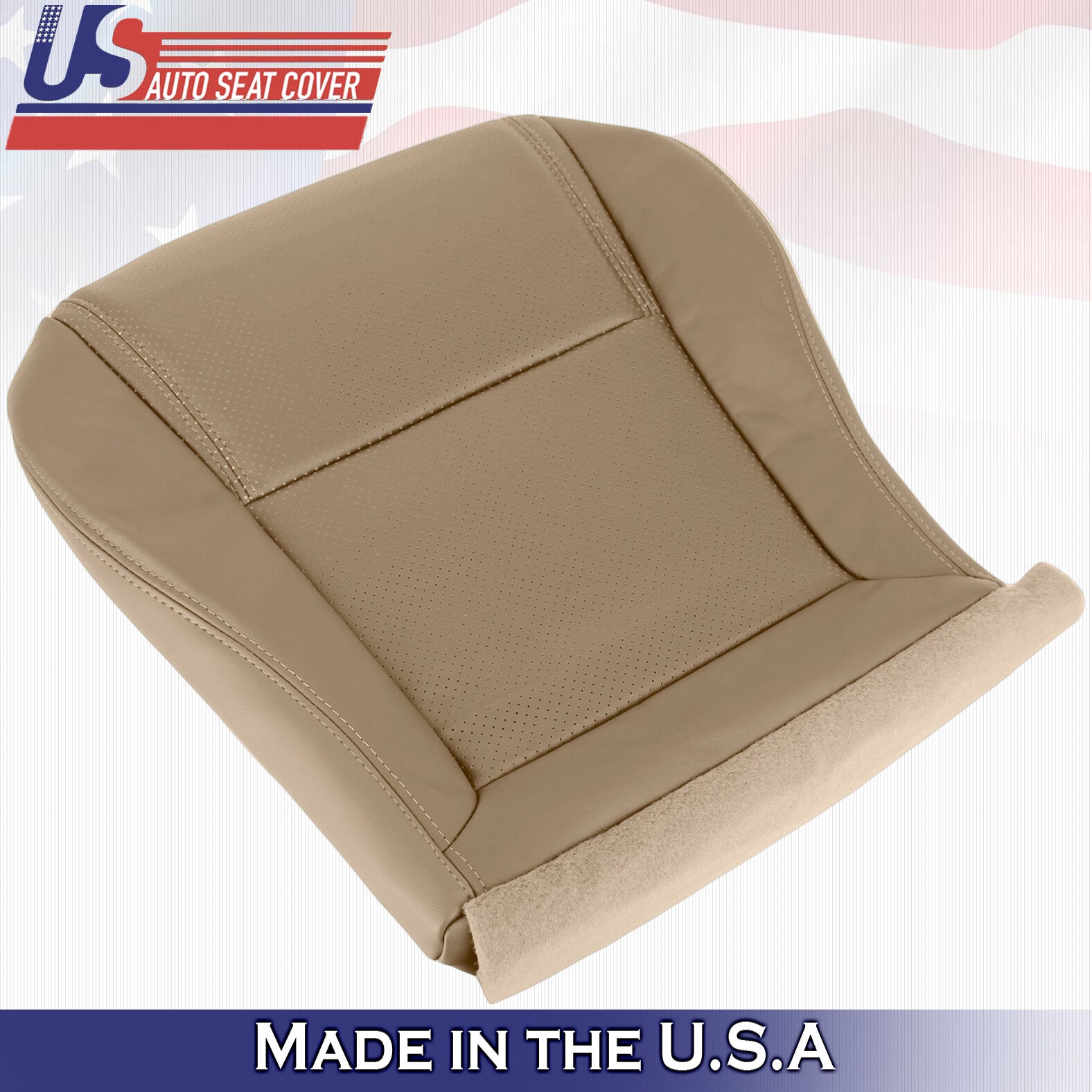 2004 For Honda Pilot Driver & Passenger 2x Bottom Perforated Leather Covers Tan