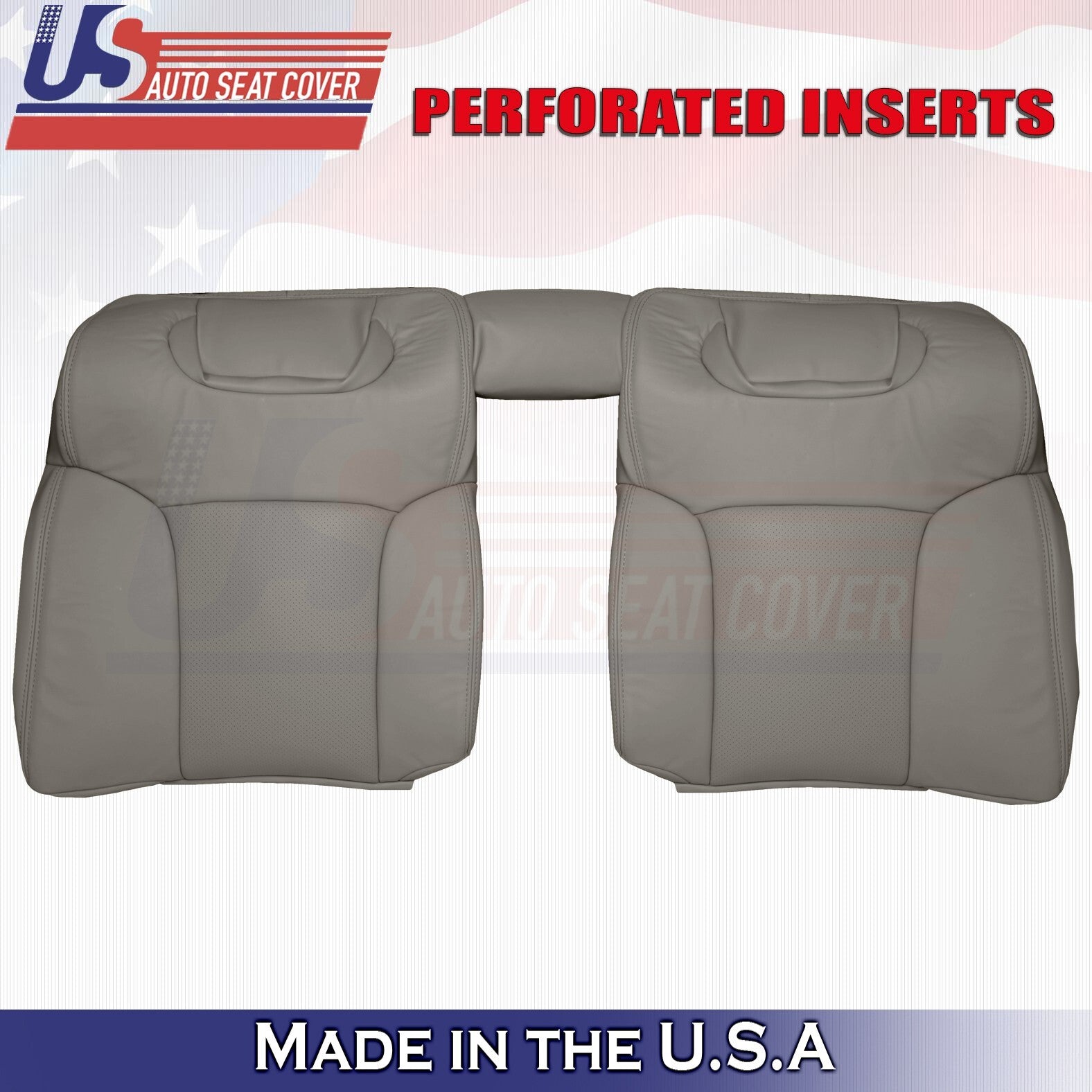 2010 For Lexus GS300 GS350 2nd Row Top & Bottom Perforated Leather Covers Gray