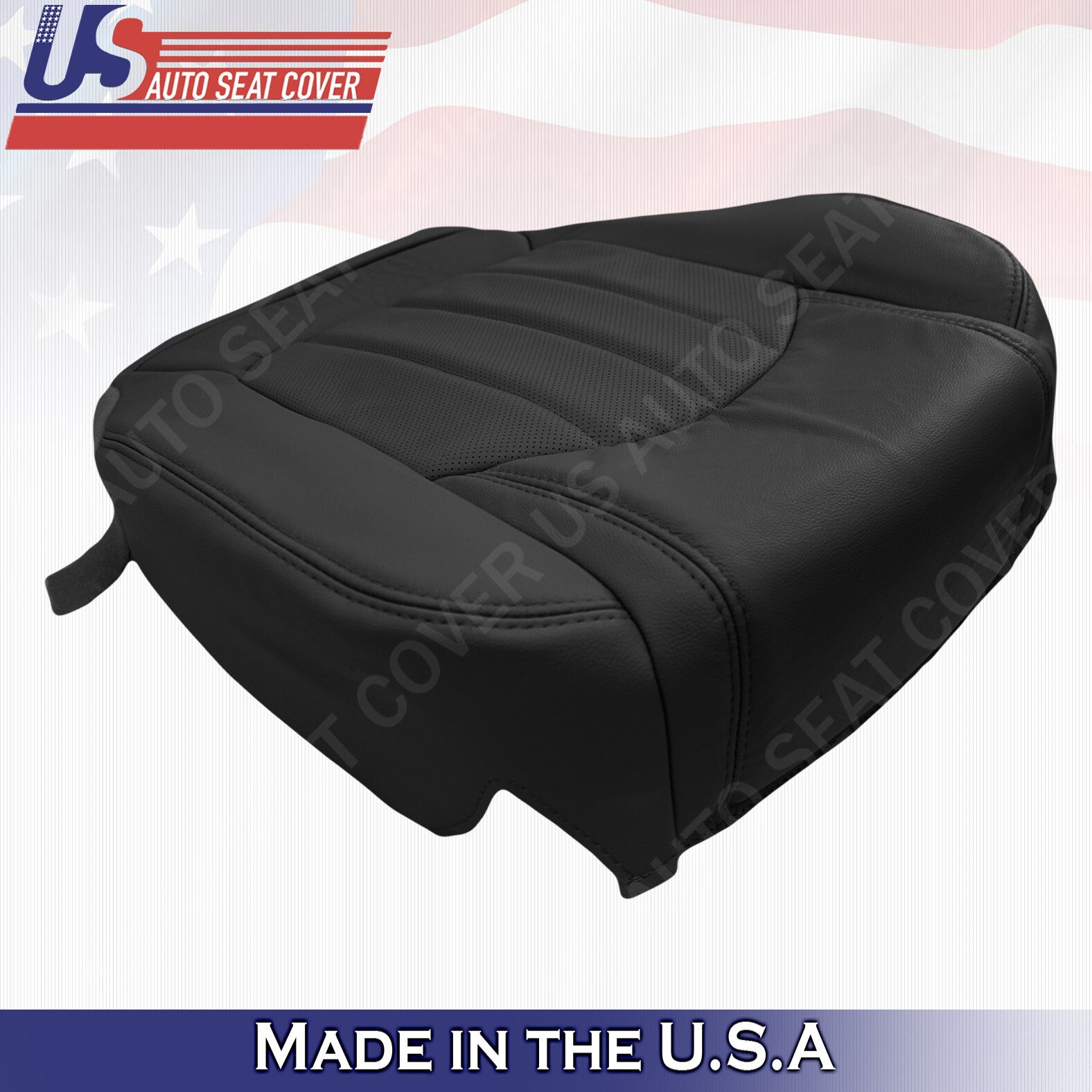 2011 2012 Buick Enclave  Passenger Bottom Perforated Leather Seat Cover BLACK