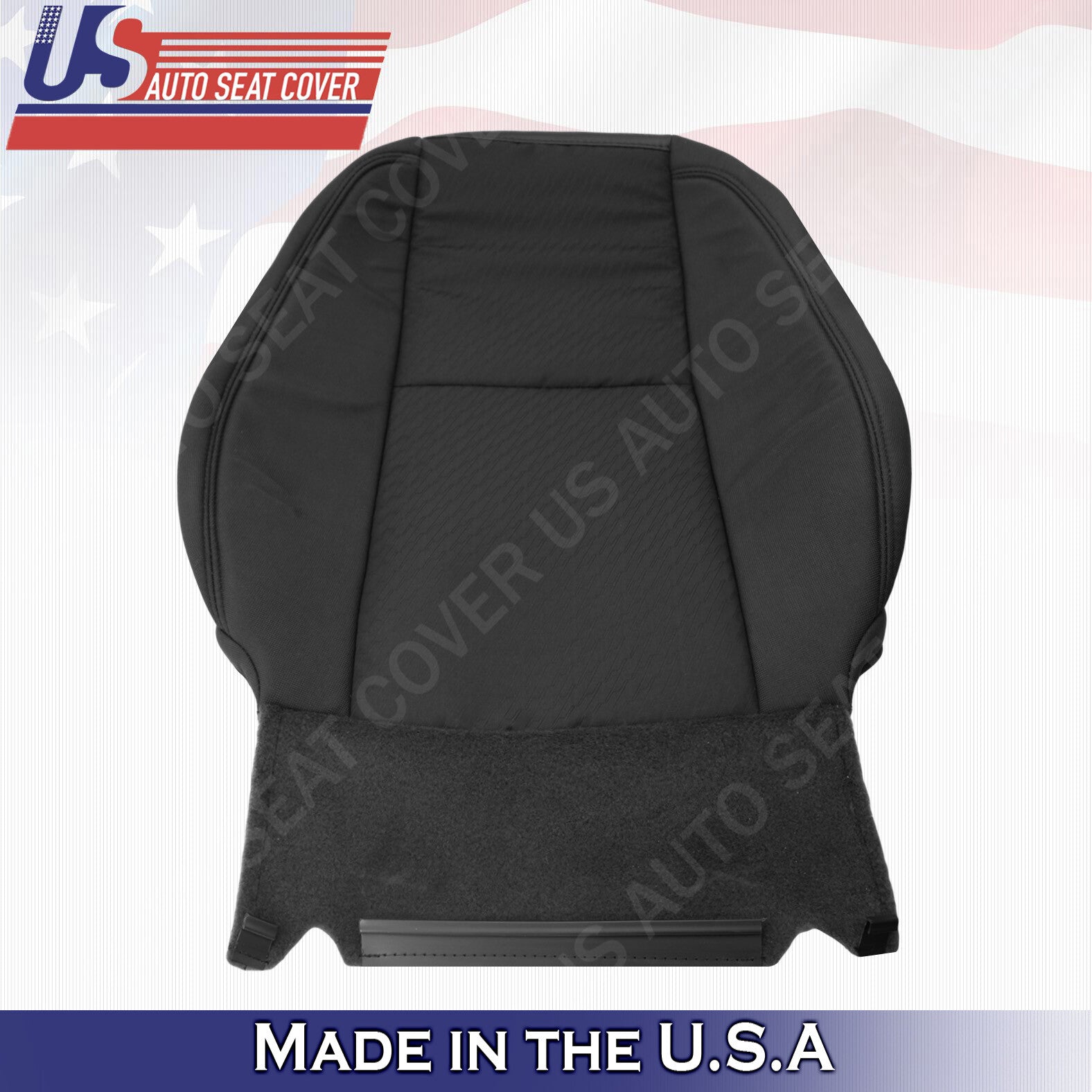 Fits 2009 to 2014 Chevy Silverado Front Driver Top Cloth Seat Cover Ebony Black