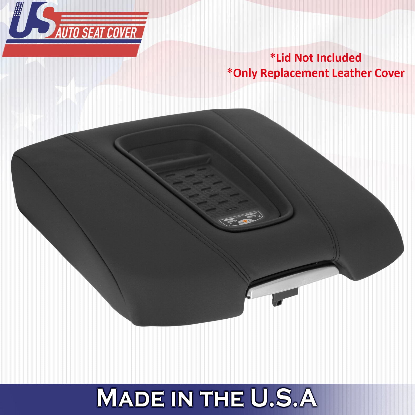 2015-2020 Cadillac Escalade-Leather Center Console Lid Cover-Armrest Compartment