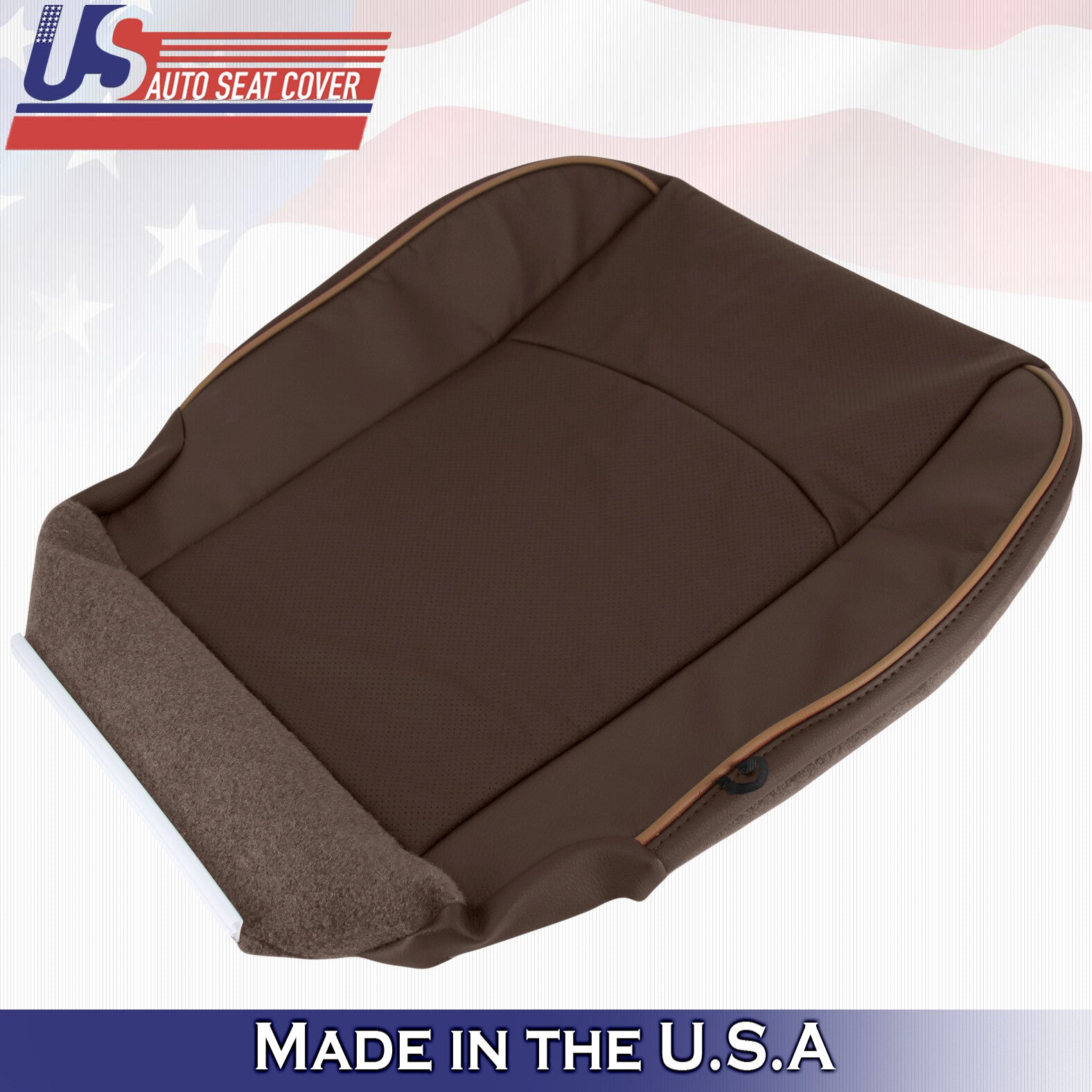 2015 2016 For Dodge Ram Laramie Limited Driver Bottom Leather Seat Cover Brown