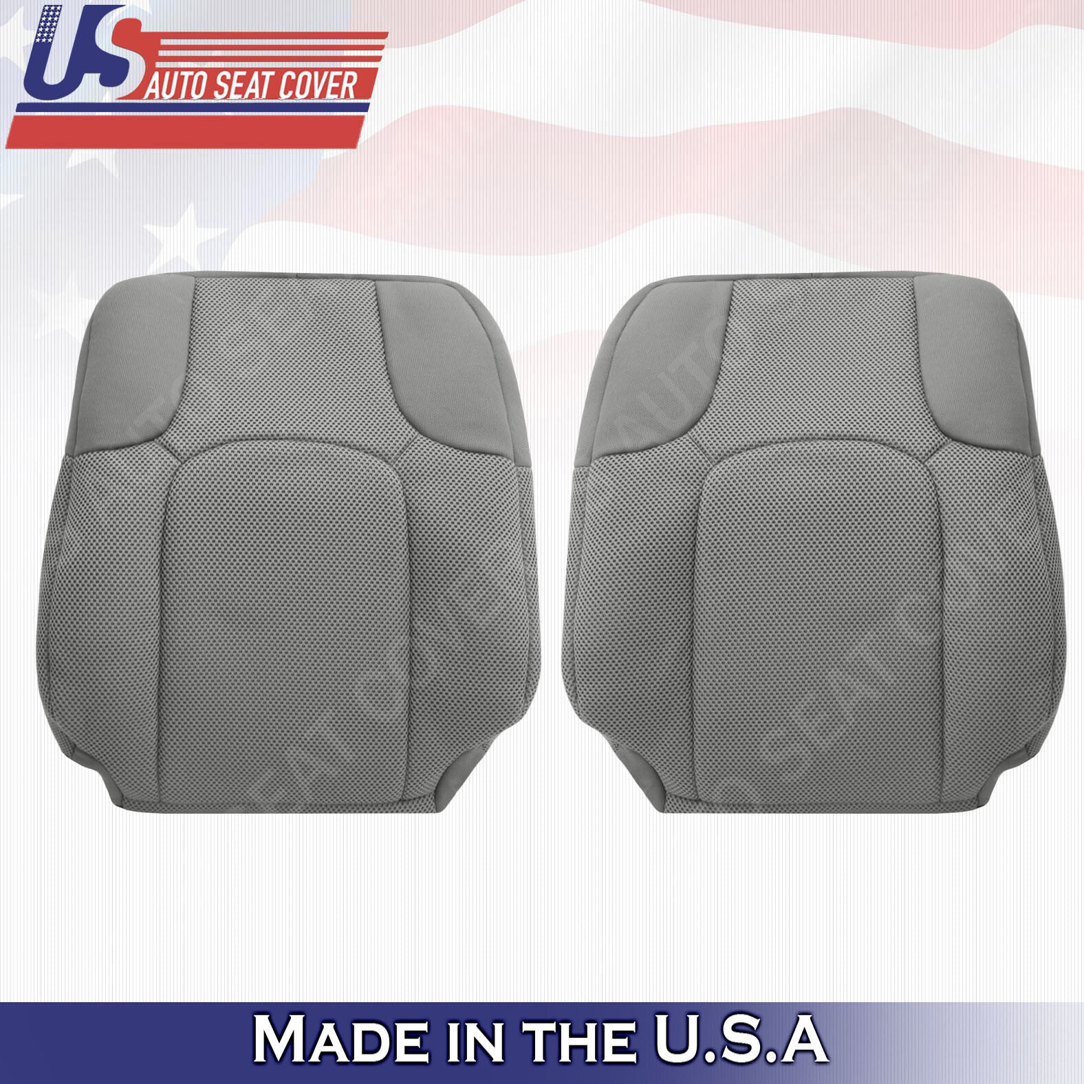2005 - 2019 Fits For Nissan Frontier Driver & Passenger Uppers Cloth Covers Gray