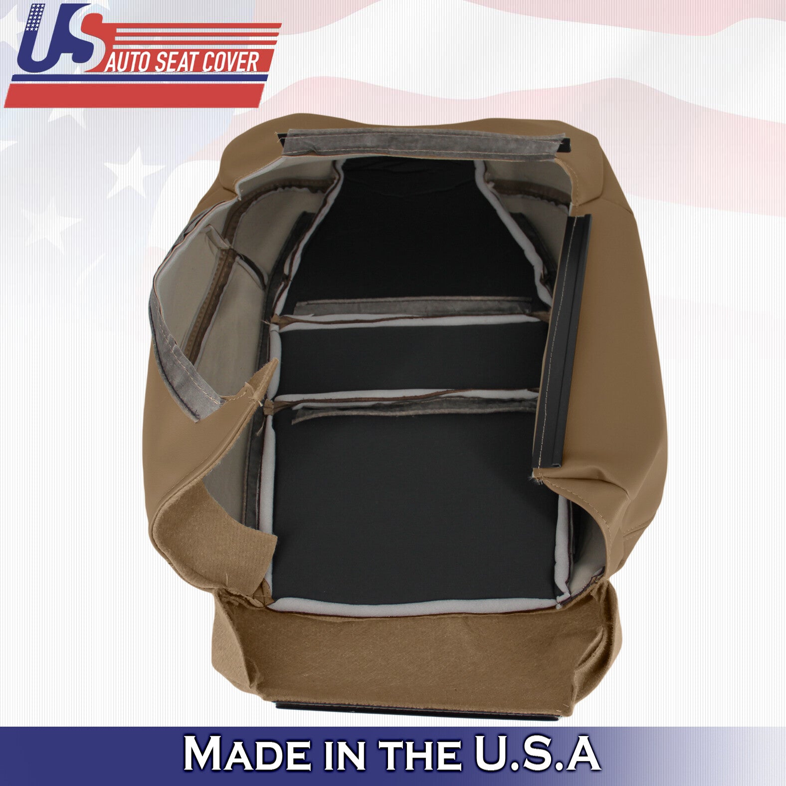 2001 to 2006 For Acura MDX 2x Top & 2x Bottom Synthetic Leather Seat Covers Tan