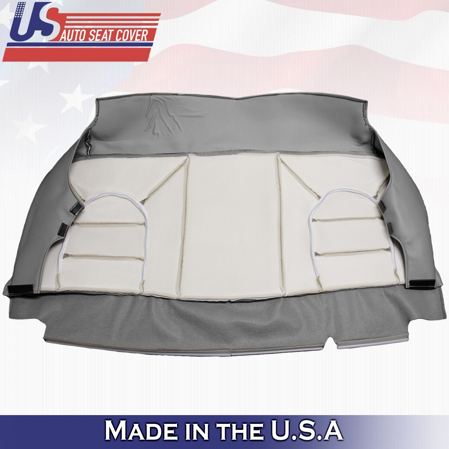1999 For Ford F250 F350 F450 F550 Lariat Rear Bench Bottom Leather Cover Gray