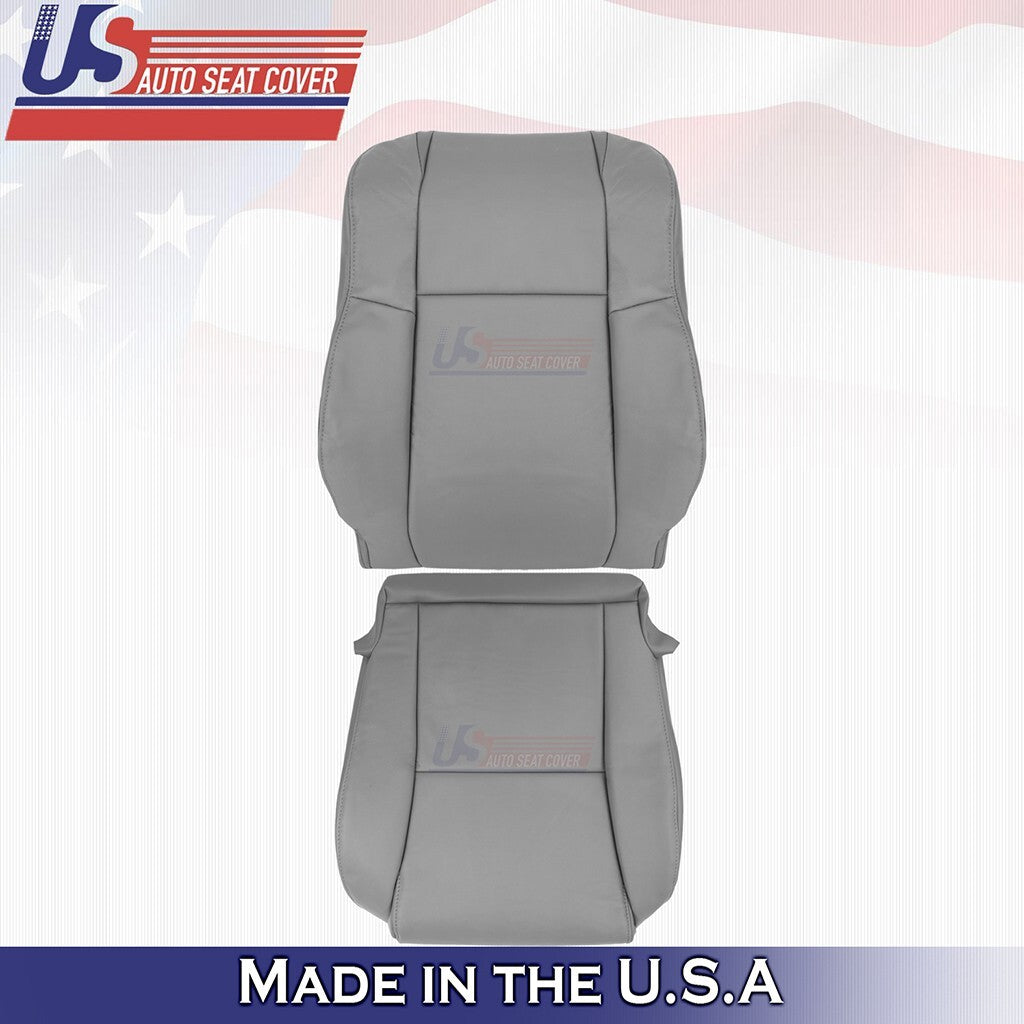 2014 2015 For Toyota Tacoma Front Driver Top Bottom Leather Seat Cover Gray