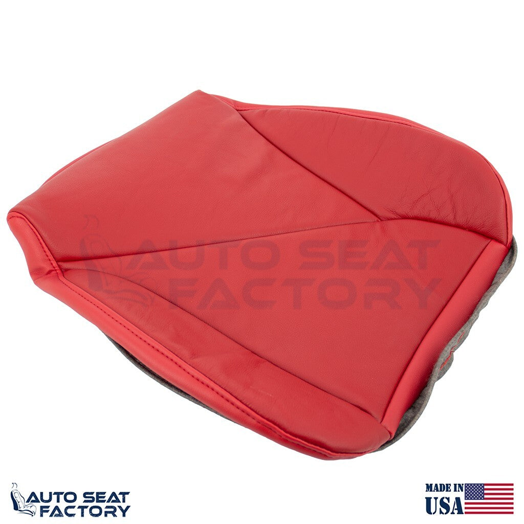 Replacement Fits 1994 Chevy Corvette Driver Side Bottom Red Leather Seat Cover