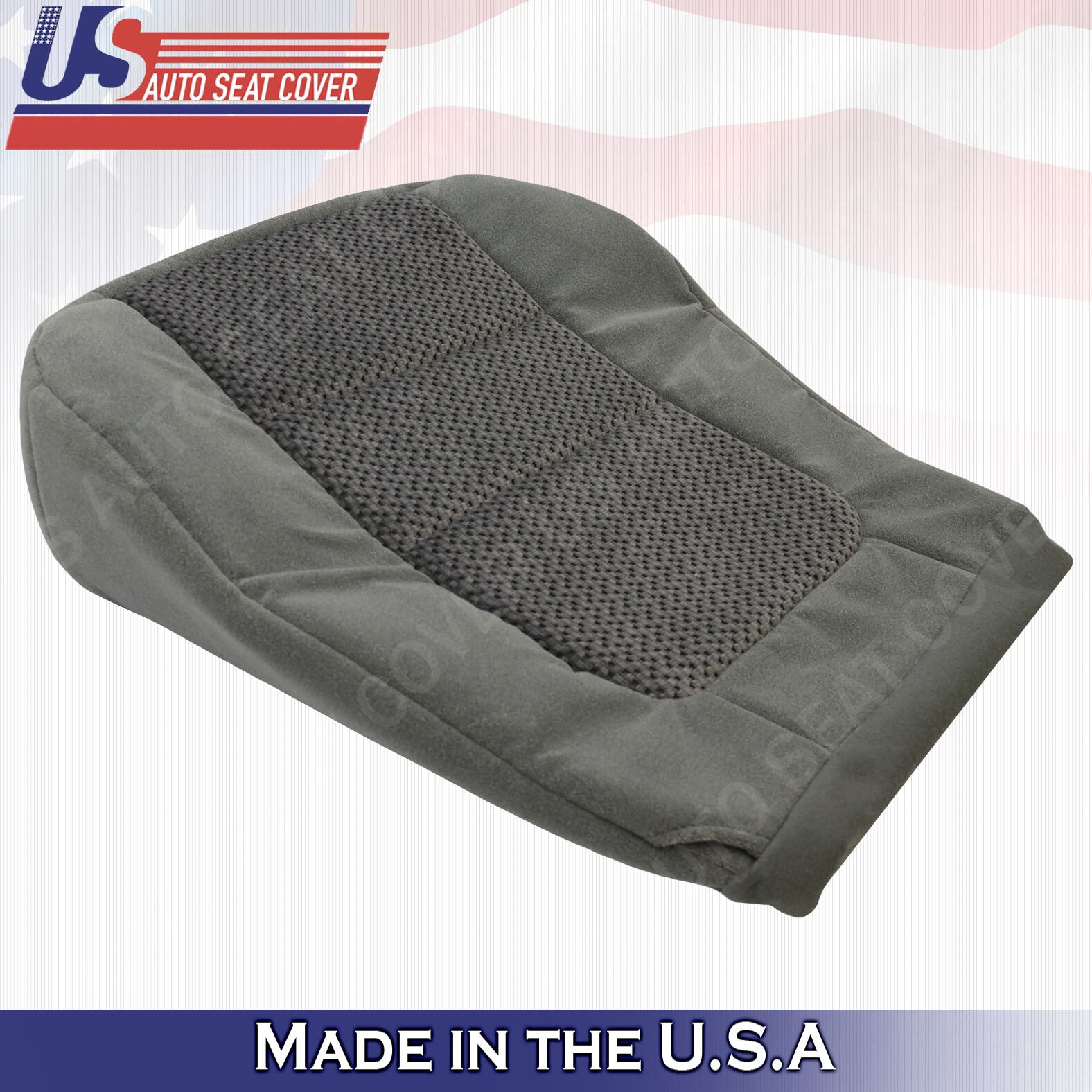 2001 Ford F-250 F-350 F-450 XLT Front Passenger Bottom Cloth Seat Cover Gray