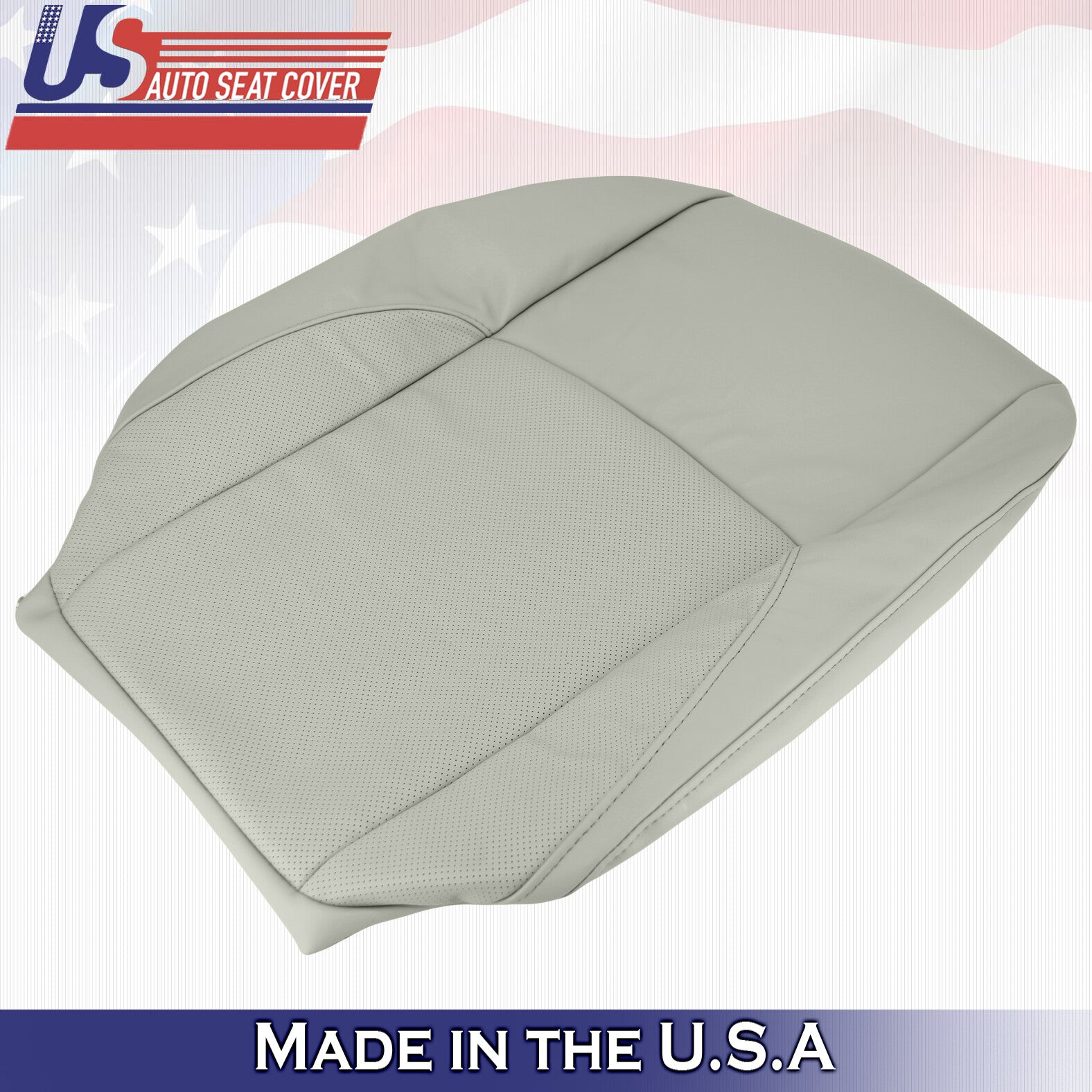 2010 2011 For Lexus ES350 Passenger Side Top Perforated Leather Seat Cover Gray