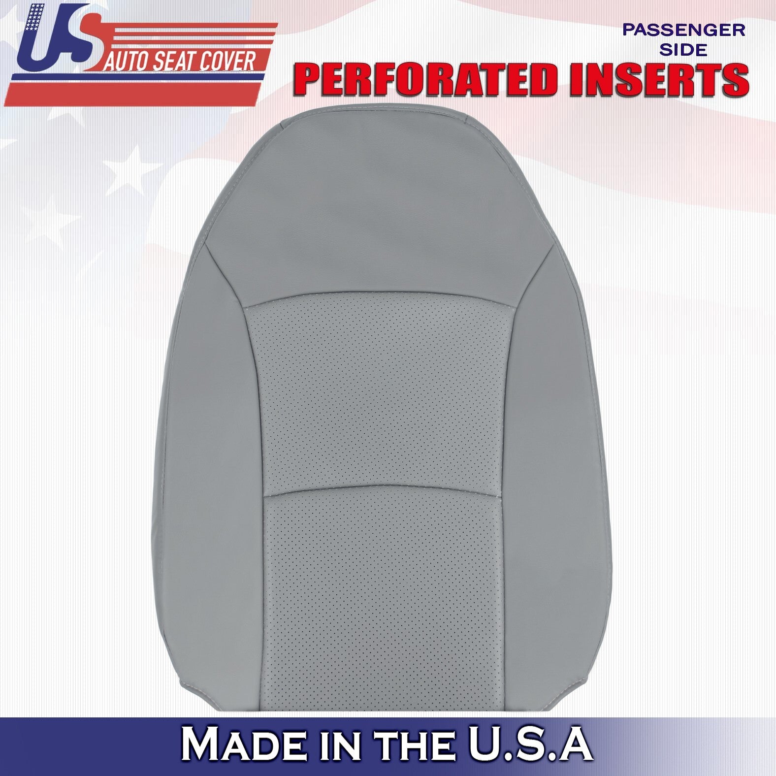 2000 2001 2002 Fits Ford E150 Passenger Top & Bottom Vinyl Perforated Cover Gray