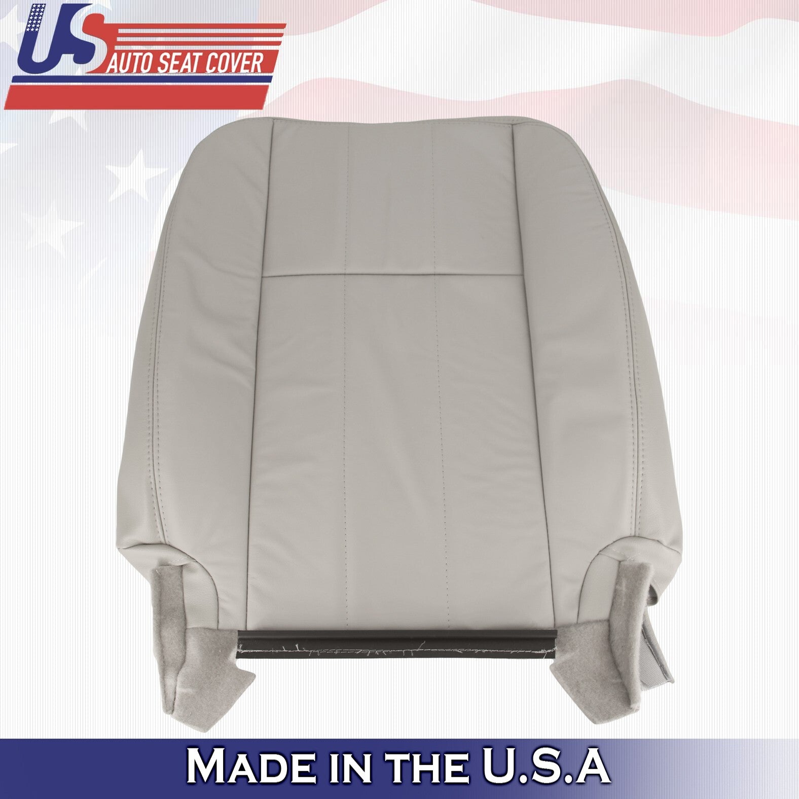 2009 2010 2011 For Mercury Grand Marquis Driver Top & Bottom Leather Covers Gray