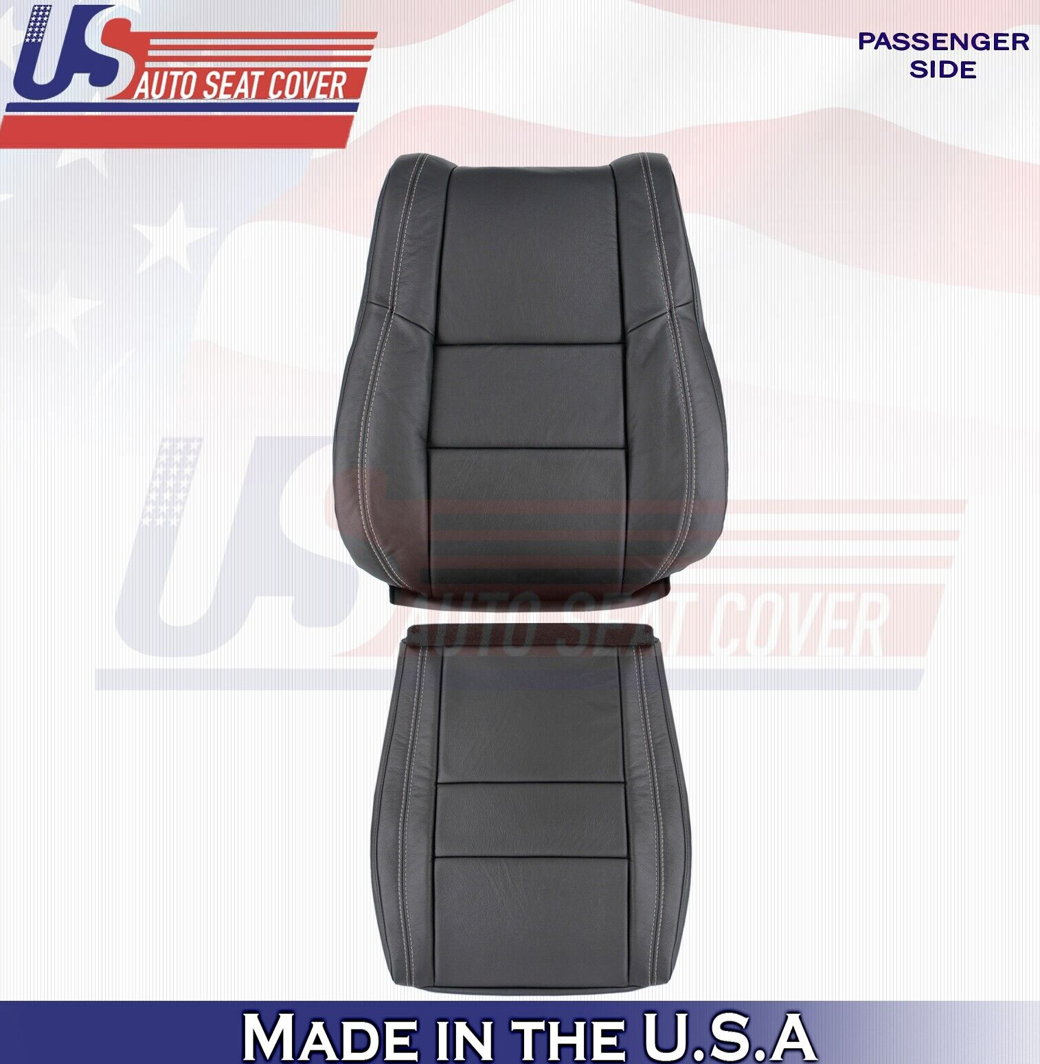 2016 For Jeep Grand Cherokee Limited Passenger Top & Bottom Leather Covers Black