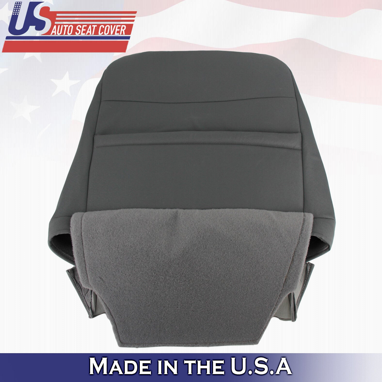 2013 to 2018 For Dodge Ram 1500 SLT Driver Passenger Top Cloth Seat Covers Gray