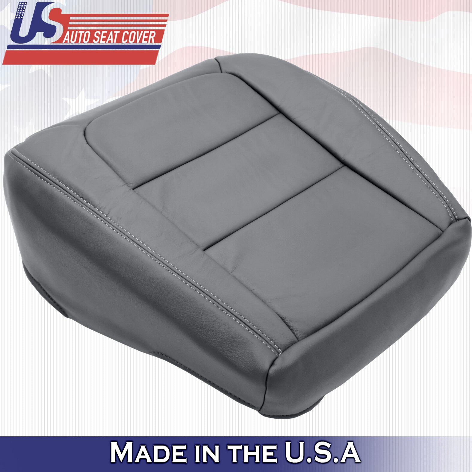 2001 2002 2003 Ford Explorer Sport Trac Passenger Bottom Leather Seat Cover Gray