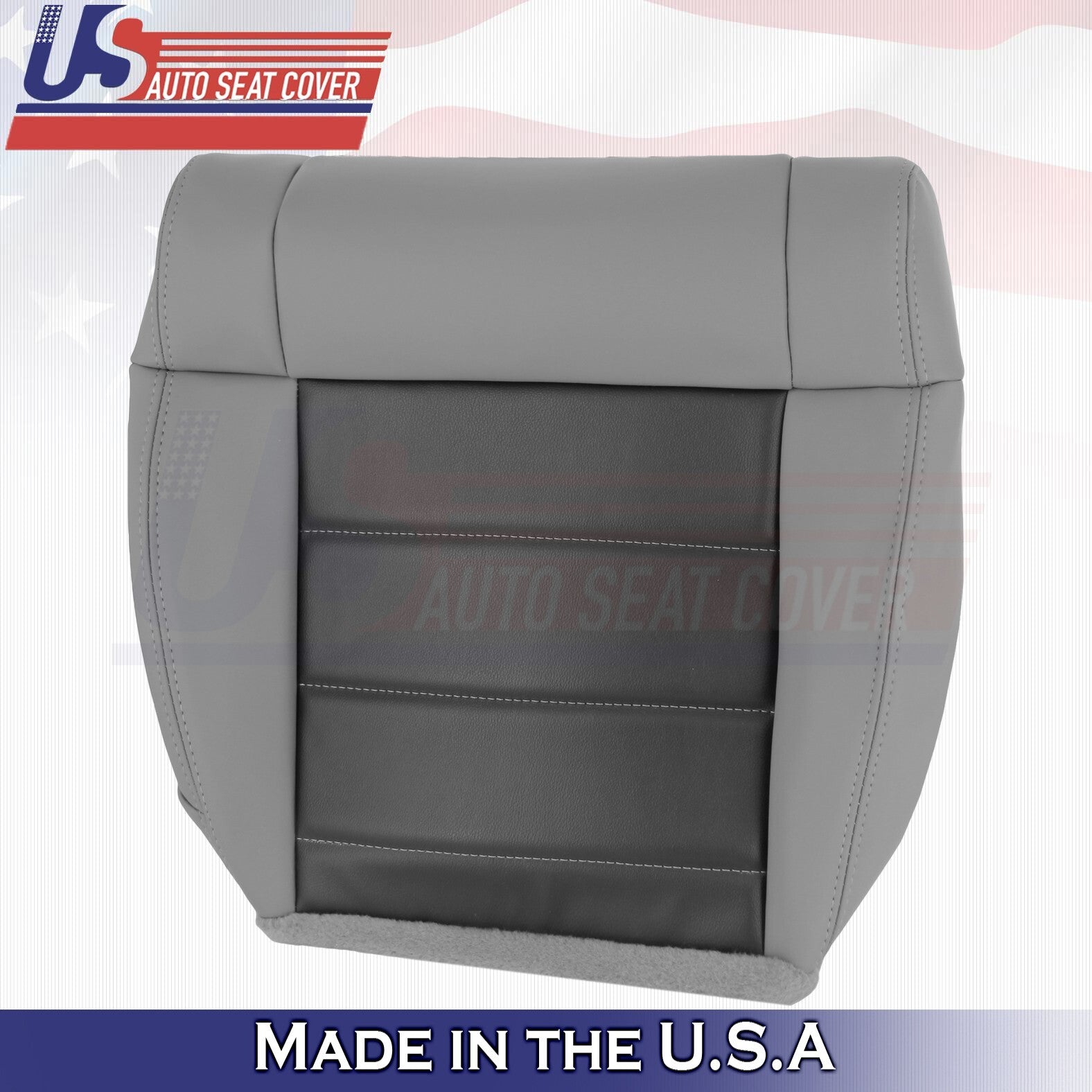 2010 For Jeep Wrangler Driver & Passenger Bottom Synthetic Leather Covers Gray