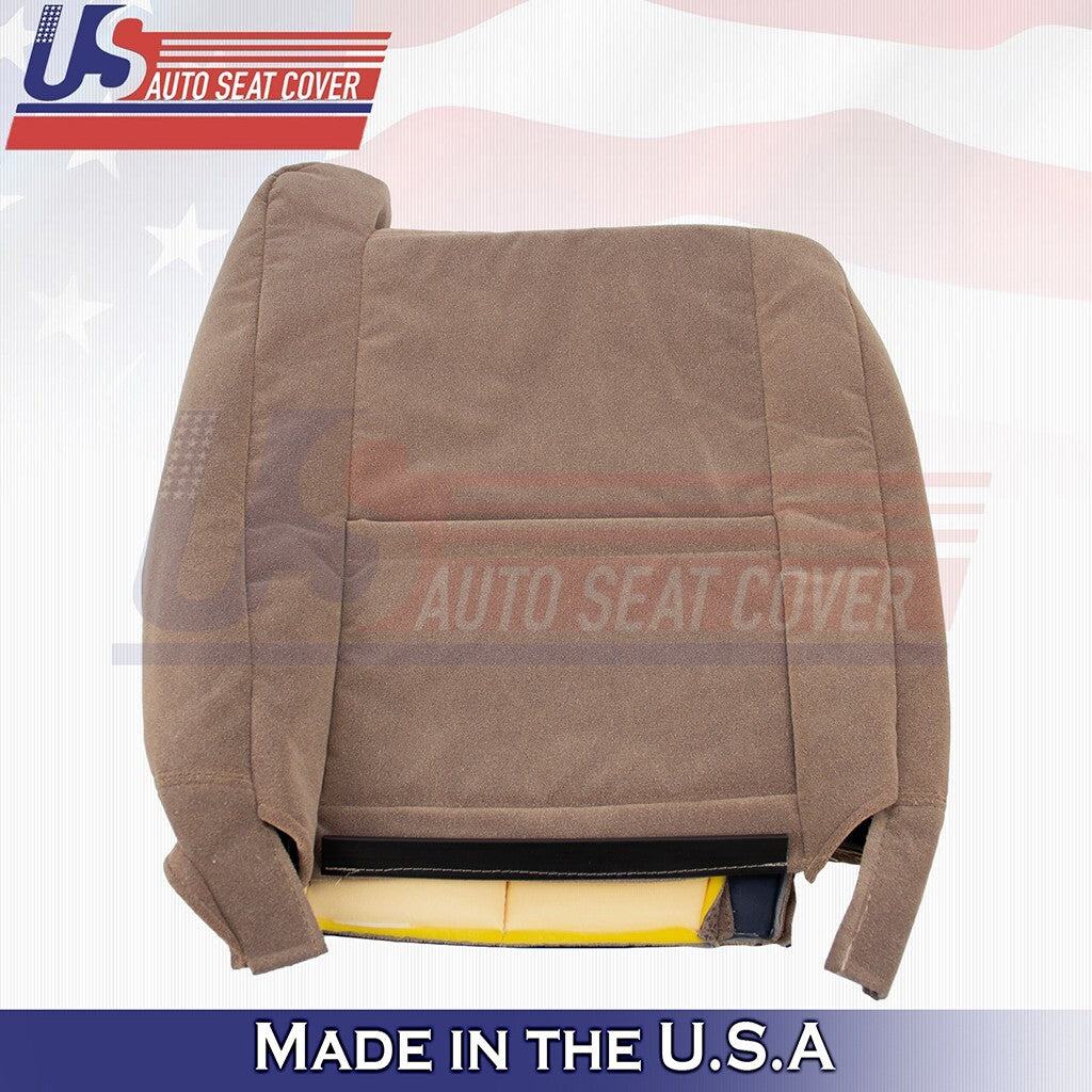 1999 For Chevy Silverado Driver Top/Bottom/Headrest/Armrest Cloth Cover Dk Tan