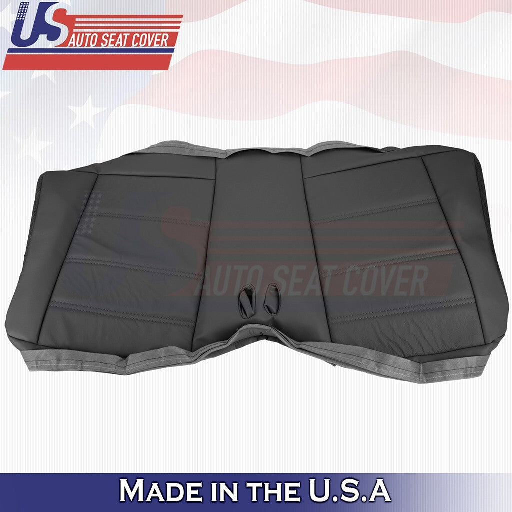 2002 2003 2004 Fits Ford Mustang V6 Rear Bench Bottom & Top Leather Cover Black