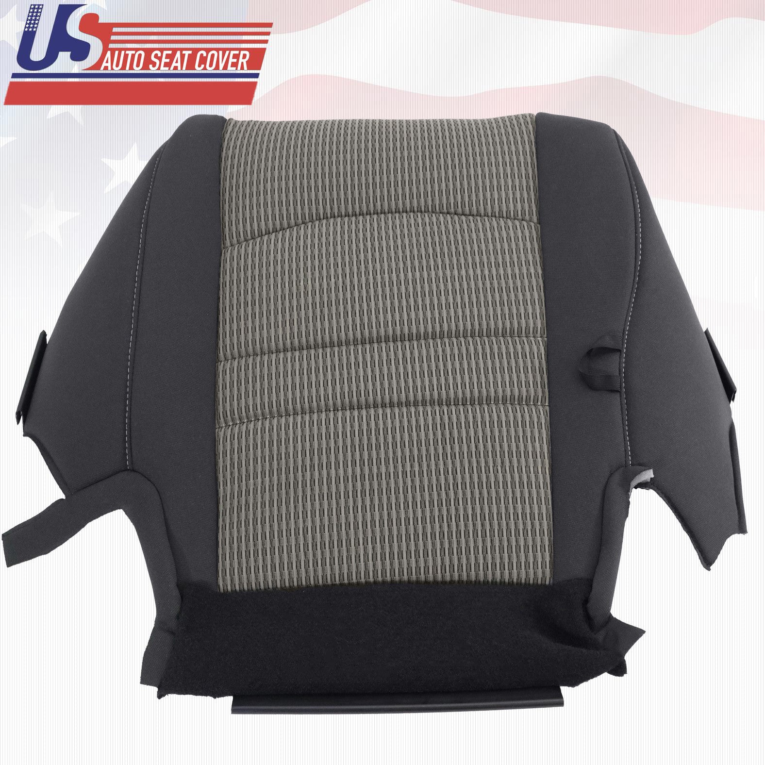 2011 2012 For Dodge Ram 5500 SLT Driver Bottom CLOTH Seat Cover Black/Gray