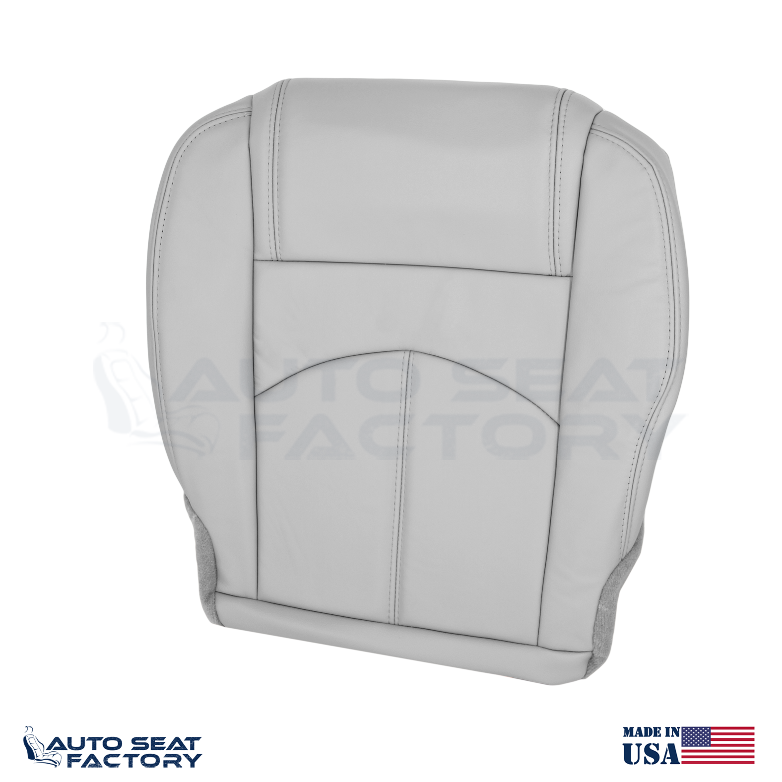 Fits 2013 - 2017 GMC Acadia Left & Right Bottom Solid Gray Vinyl Seat Covers