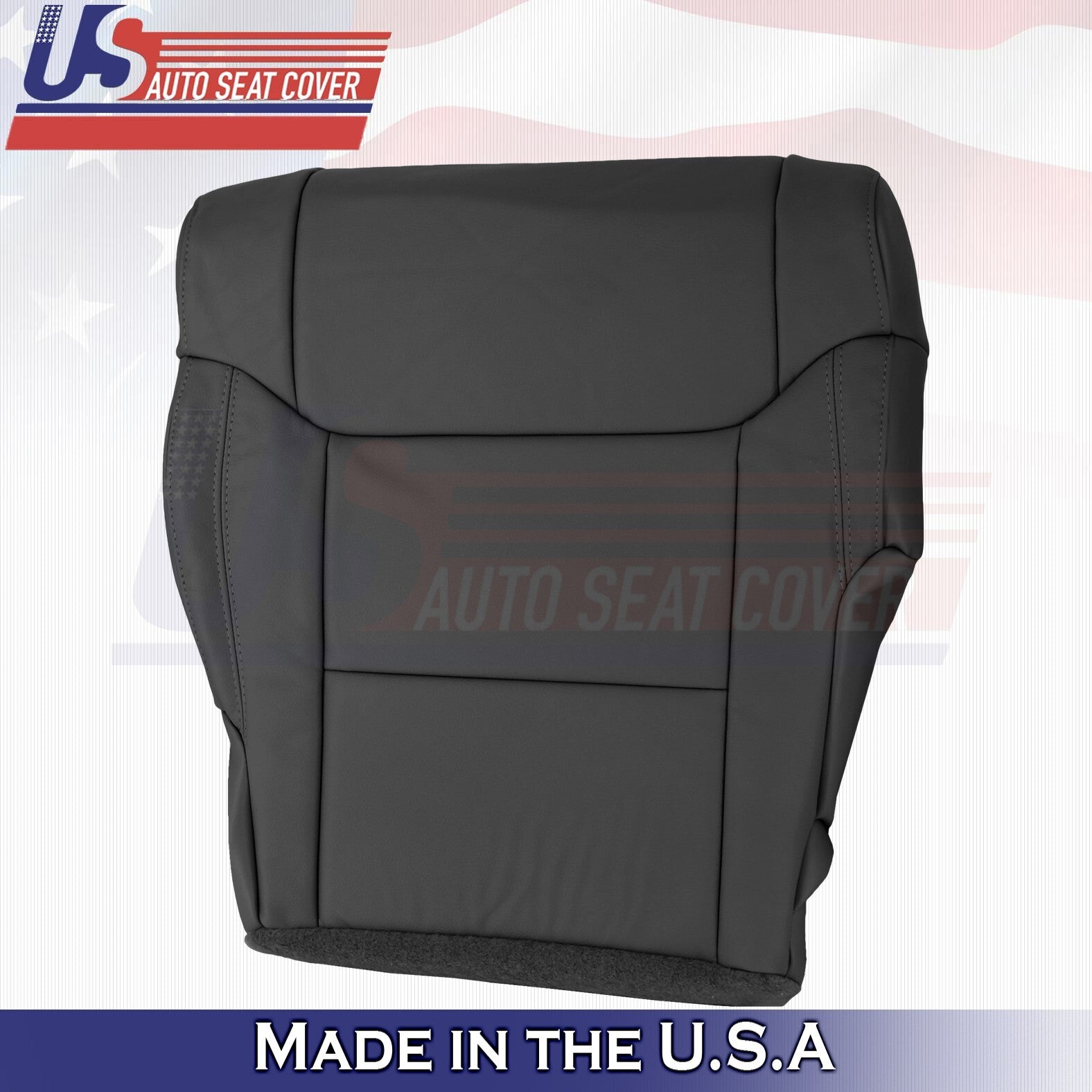 2014 to 2018 For Toyota Tundra Driver Top & Bottom Leather Seat Covers BLK