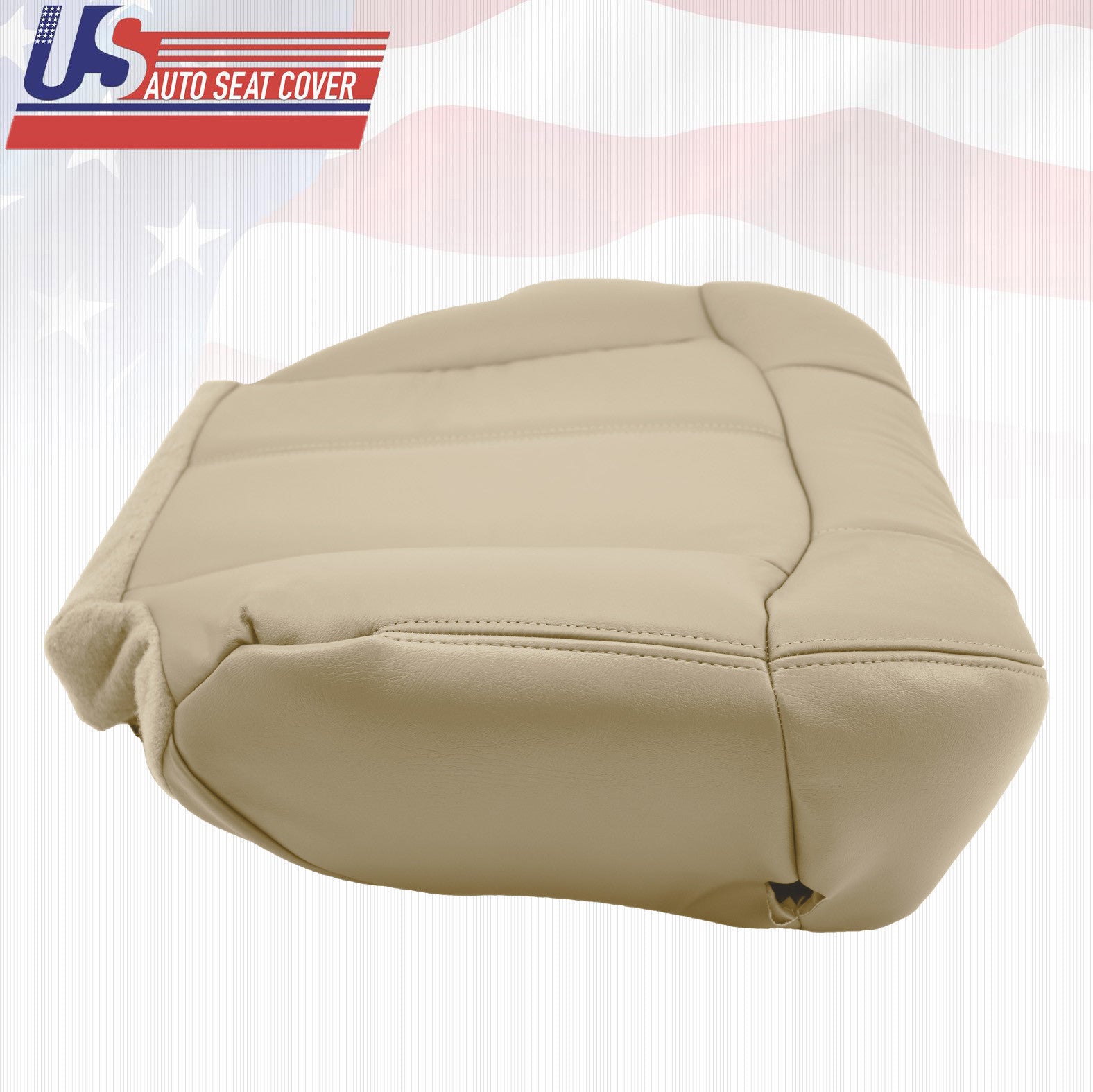2000 2001 2002 GMC Tahoe Driver & Passenger Bottom Leather Seat Cover Light Tan