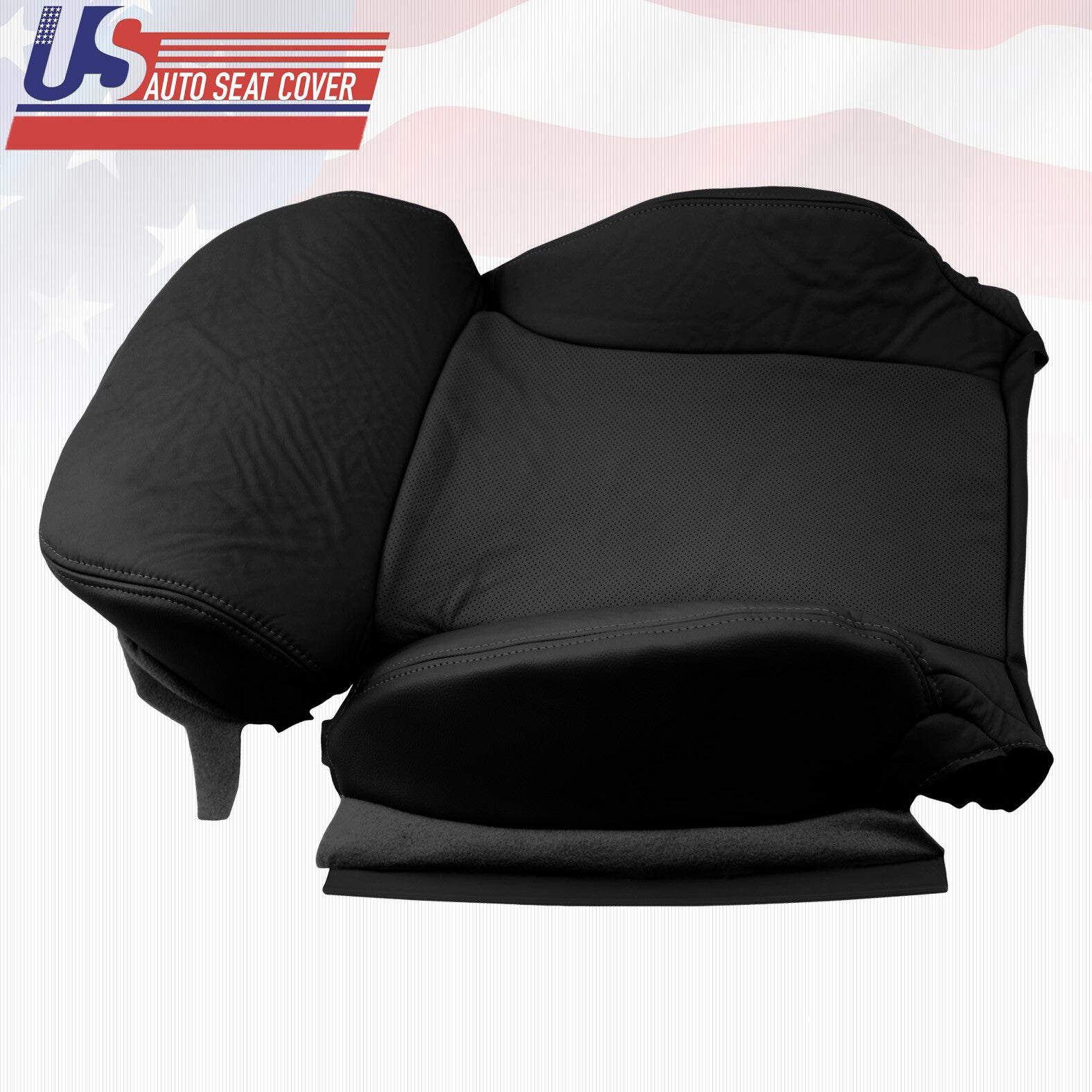 Black Driver Upper Back Leather Cover For: Lexus GS300 GS450 2008 2009 2010 2011