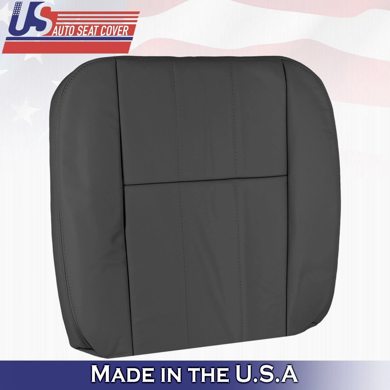 2007 2008 For Mercury Grand Marquis Driver Top & Bottom Leather Seat Covers BLK
