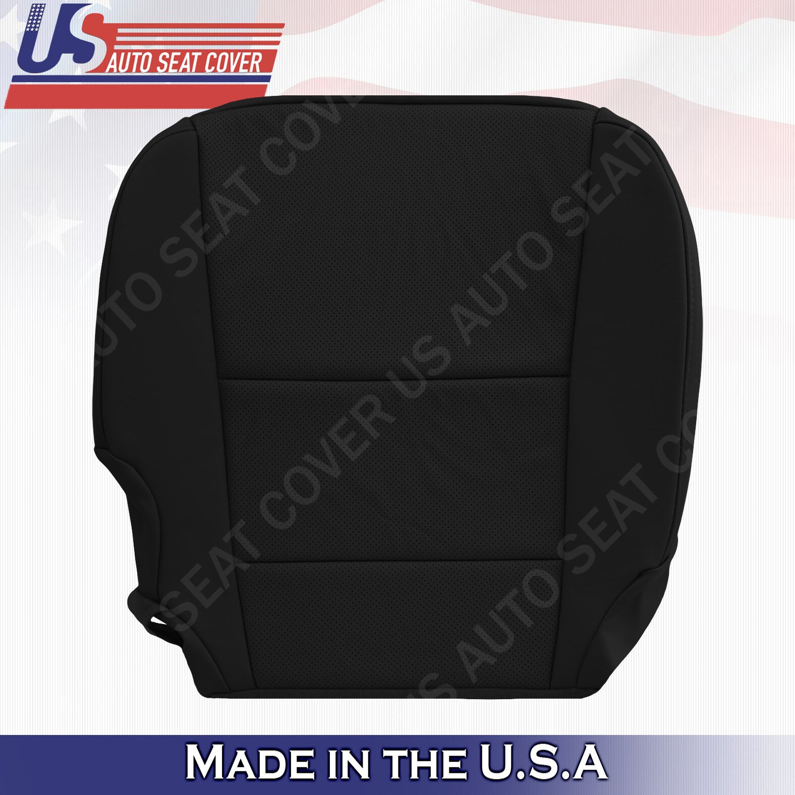 Fits 2013 - 2018 Acura RDX Perforated Bottoms Leather Seat Cover In Black