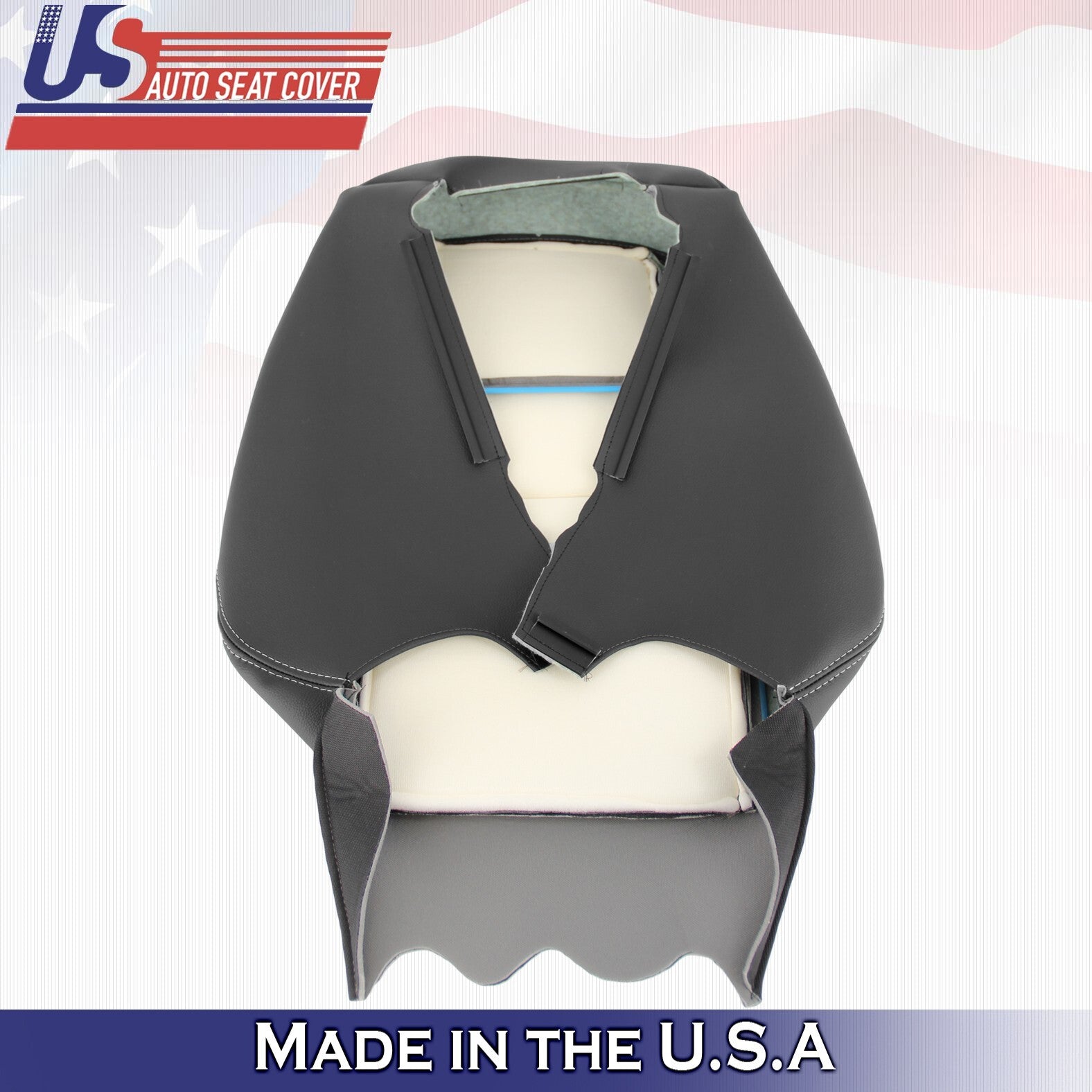 2010 to 2014 Fits Mercedes Benz E350 Passenger Top & Bottom Leather Cover Black