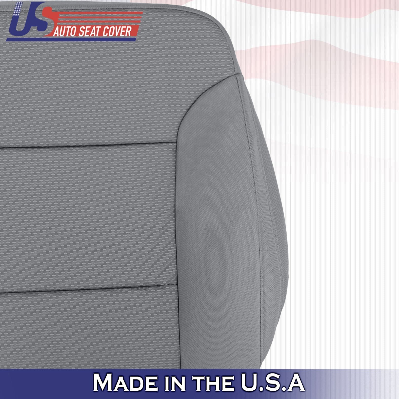2014 to 2018 For Chevy Silverado 1500 2x Top & 2x Bottom Cloth Seat Covers Gray