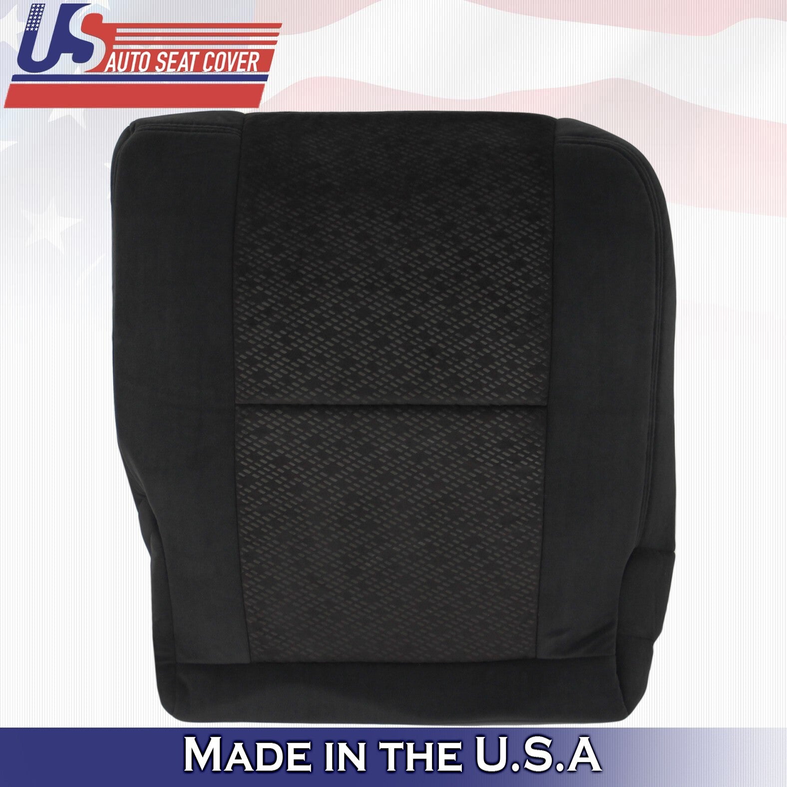 2007 For GMC Sierra 1500 2500 3500 2nd Row Passenger Top Bottom Cloth Covers BLK