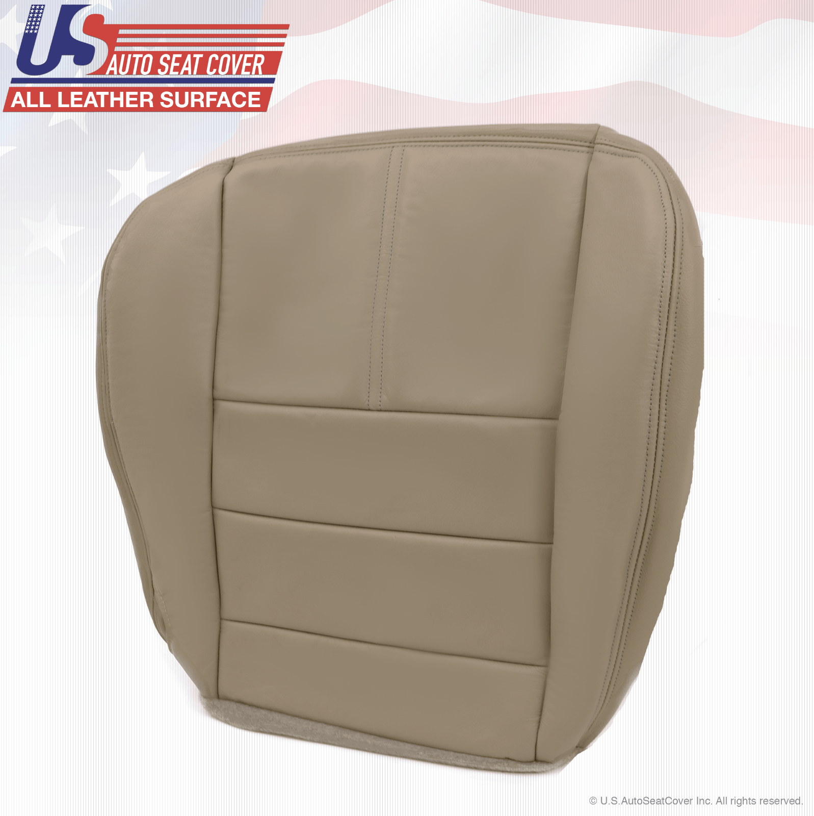 2010 Ford F250 Lariat Passenger Bottom Replacement Leather Cover Stone Gray 4S