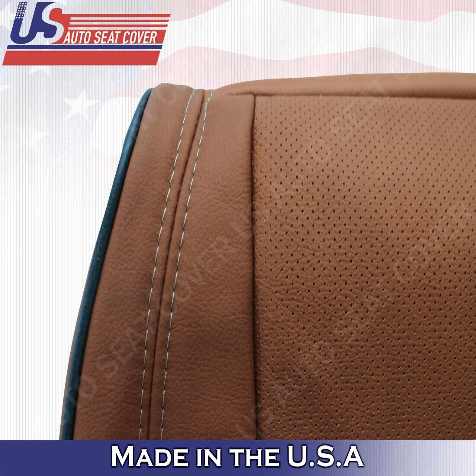 2011 For Jeep Grand Cherokee OVERLAND Passenger Top Bottom Leather Covers Brown