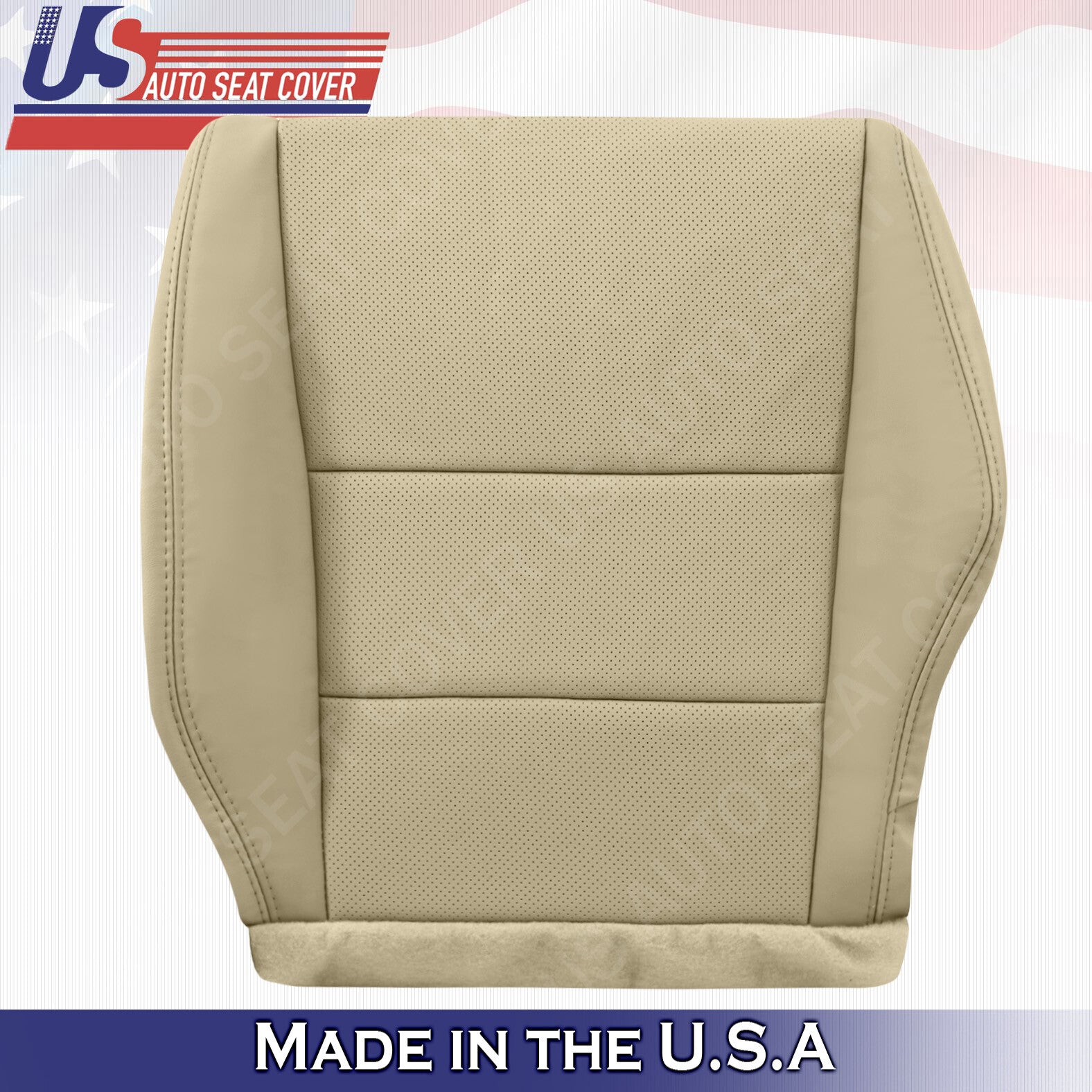 For 2007 - 2012 Acura RDX Driver Bottom Replacement Leather Seat Cover in TAN
