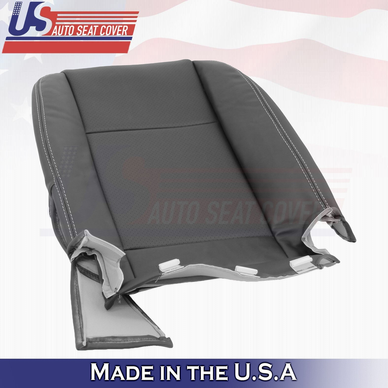 2011 2012 2013 For Dodge Charger Front Driver Side Bottom Leather Seat Cover BLK