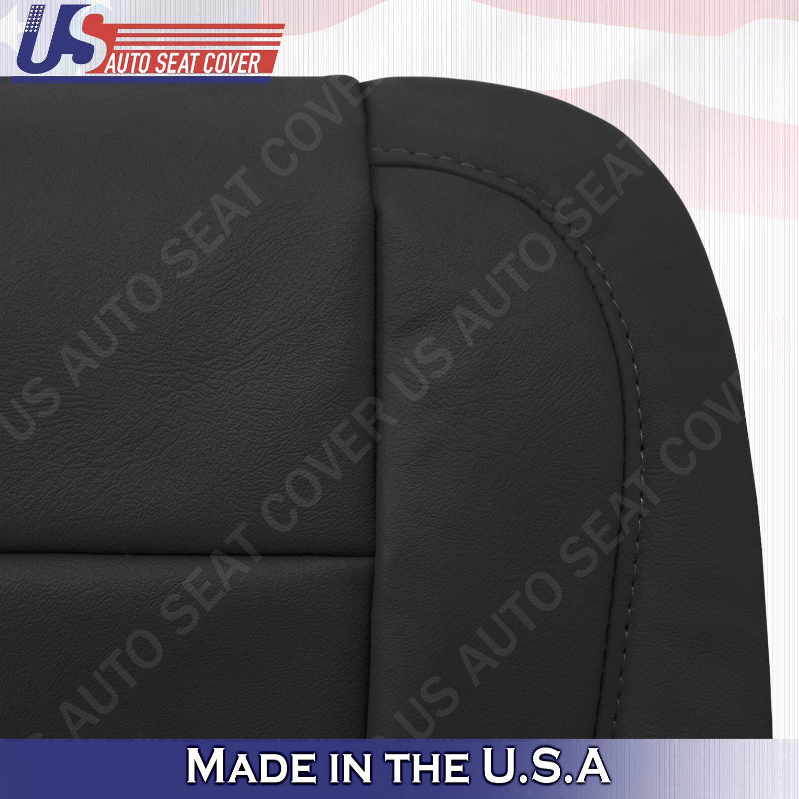 2015-2018 Chevy/GMC Tahoe, Suburban, Driver Bottom Leather Seat Cover Black