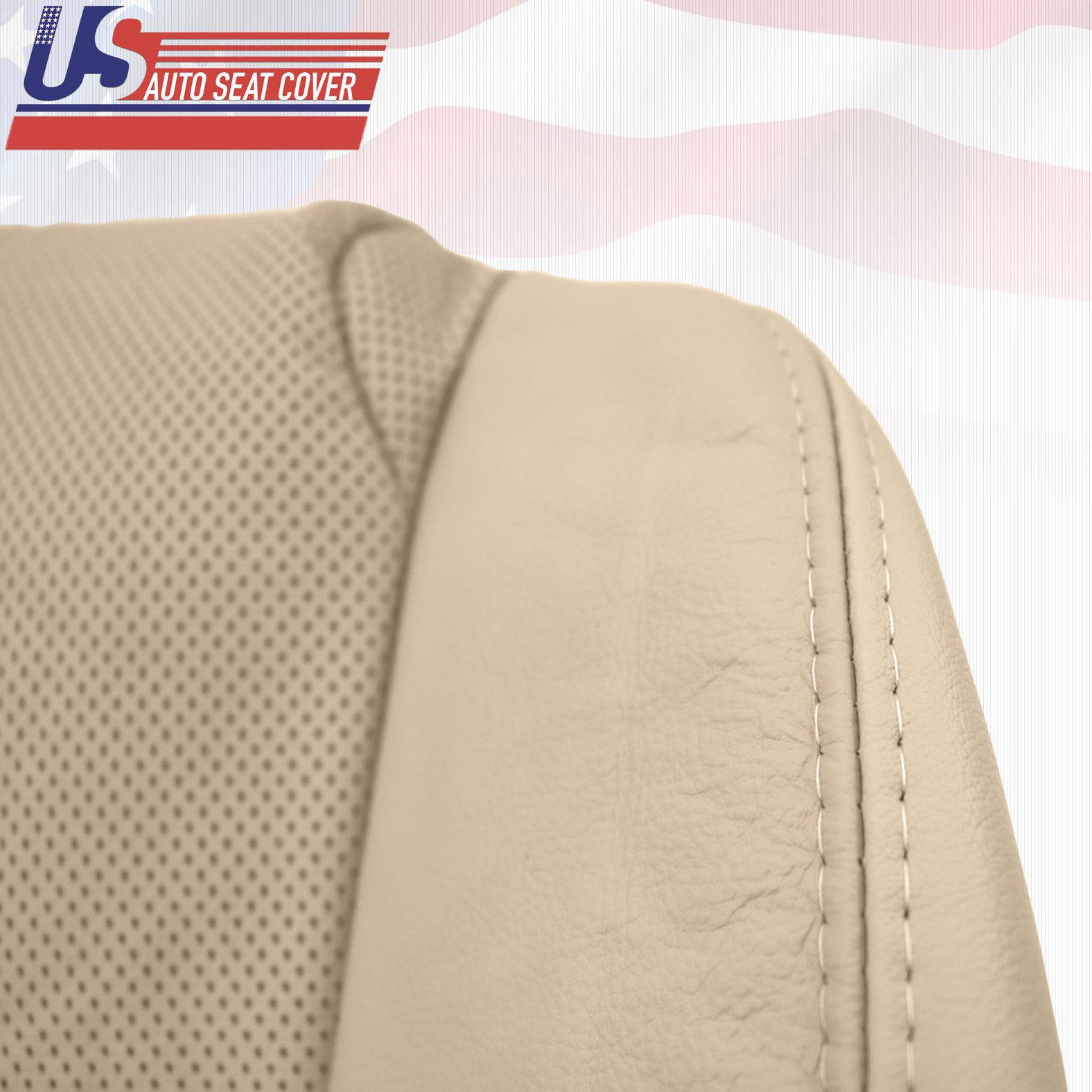 Fit 2006- Lexus IS250-IS350 DRIVER Bottom Seat Cover Perforated Leather (Tan)